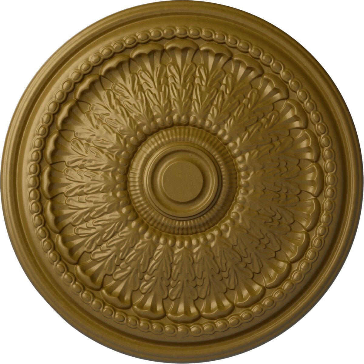 Ekena Millwork CM27BRGLS Brunswick 27-in W x 27-in L Painted Gold Polyurethane Whole Ceiling Medallion