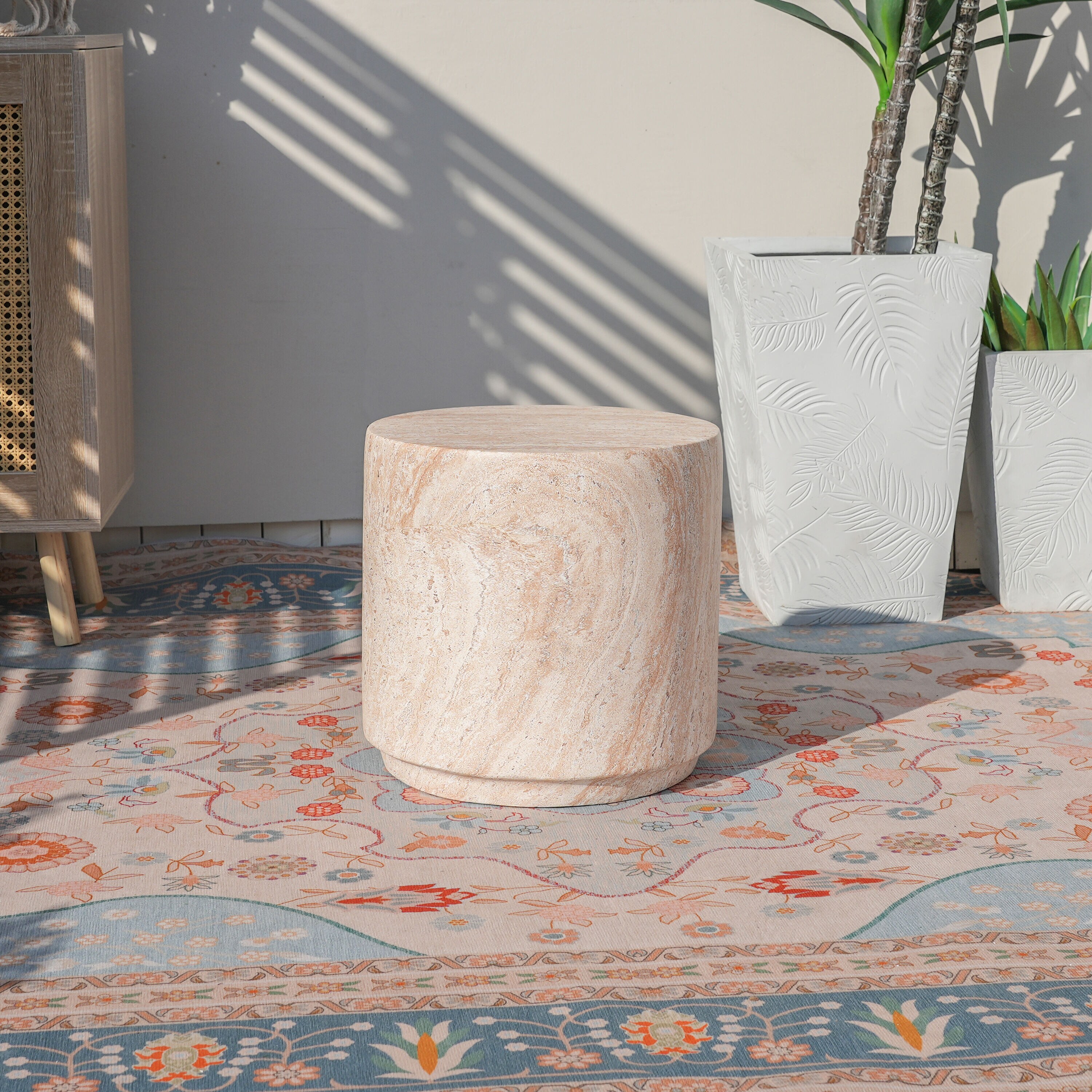 Direct Wicker DWT-24931ST Rosy Round Outdoor Coffee Table 14.17-in W x 14.17-in L