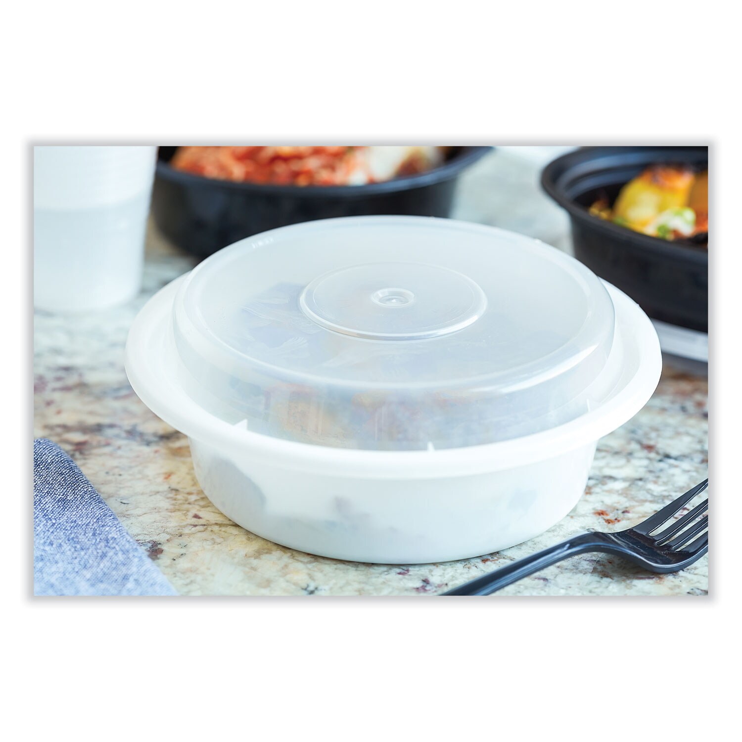 pactiv evergreen Newspring VERSAtainer Microwavable Containers Round 32 ...