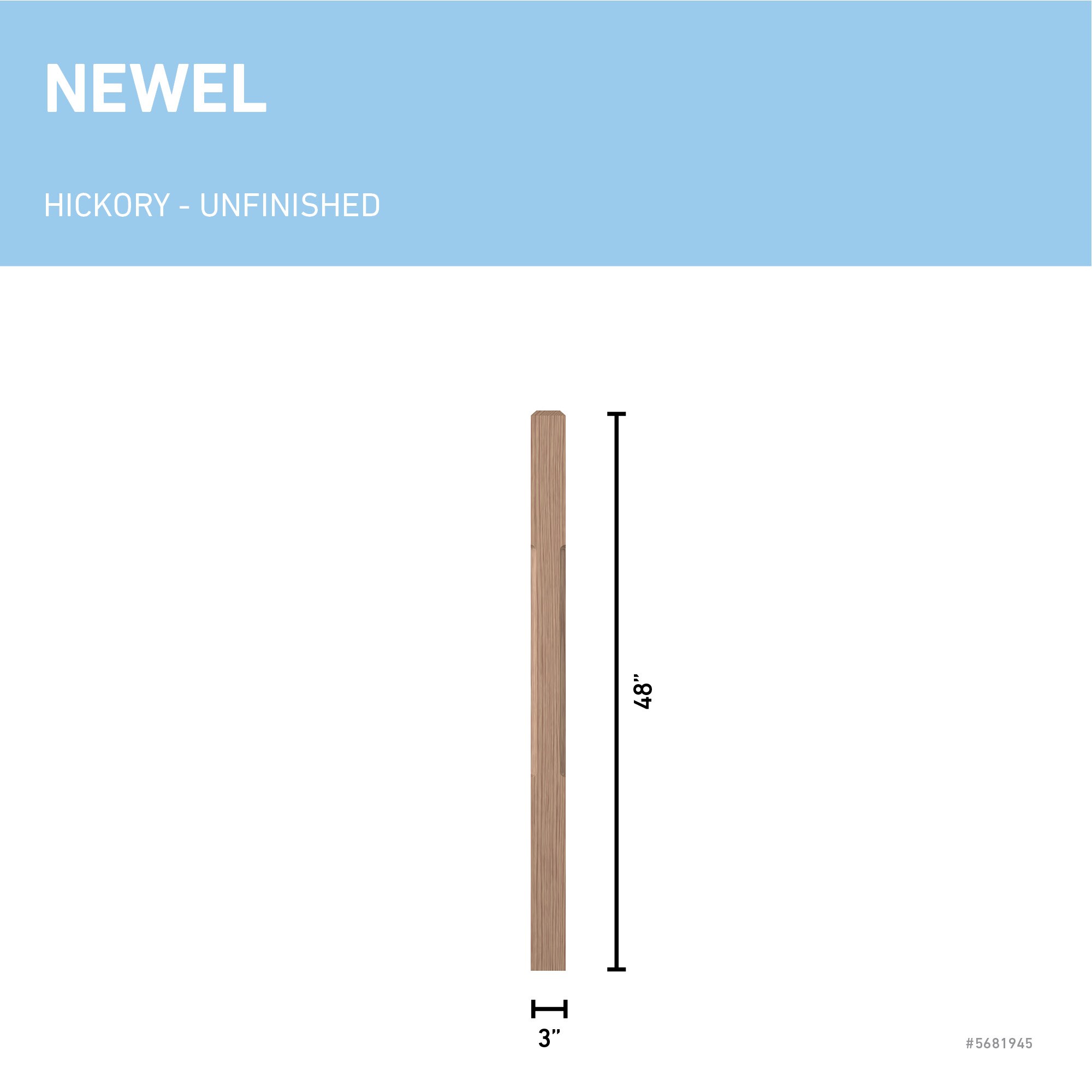L.J. Smith Stair Systems LJC-4110-HK Interior-Stairpart-Newel-Posts - View #3