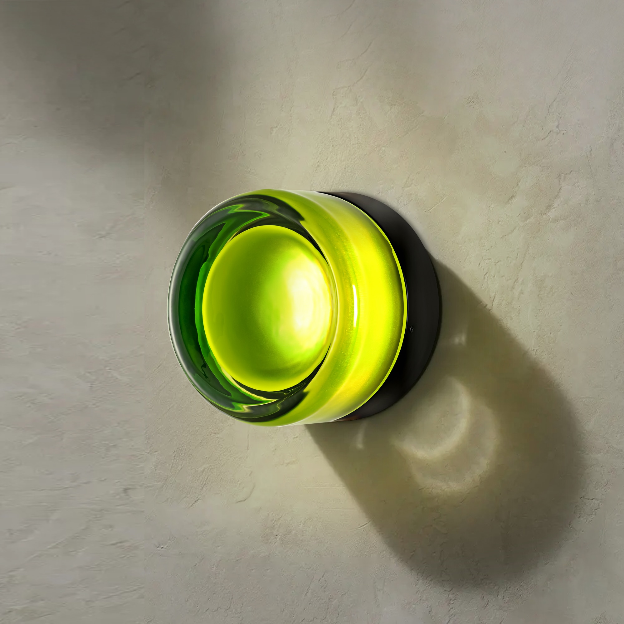 Rennnsan WS810107318 Eva 5.11-in W 1 -Light Green Industrial Integrated LED Wall Sconce