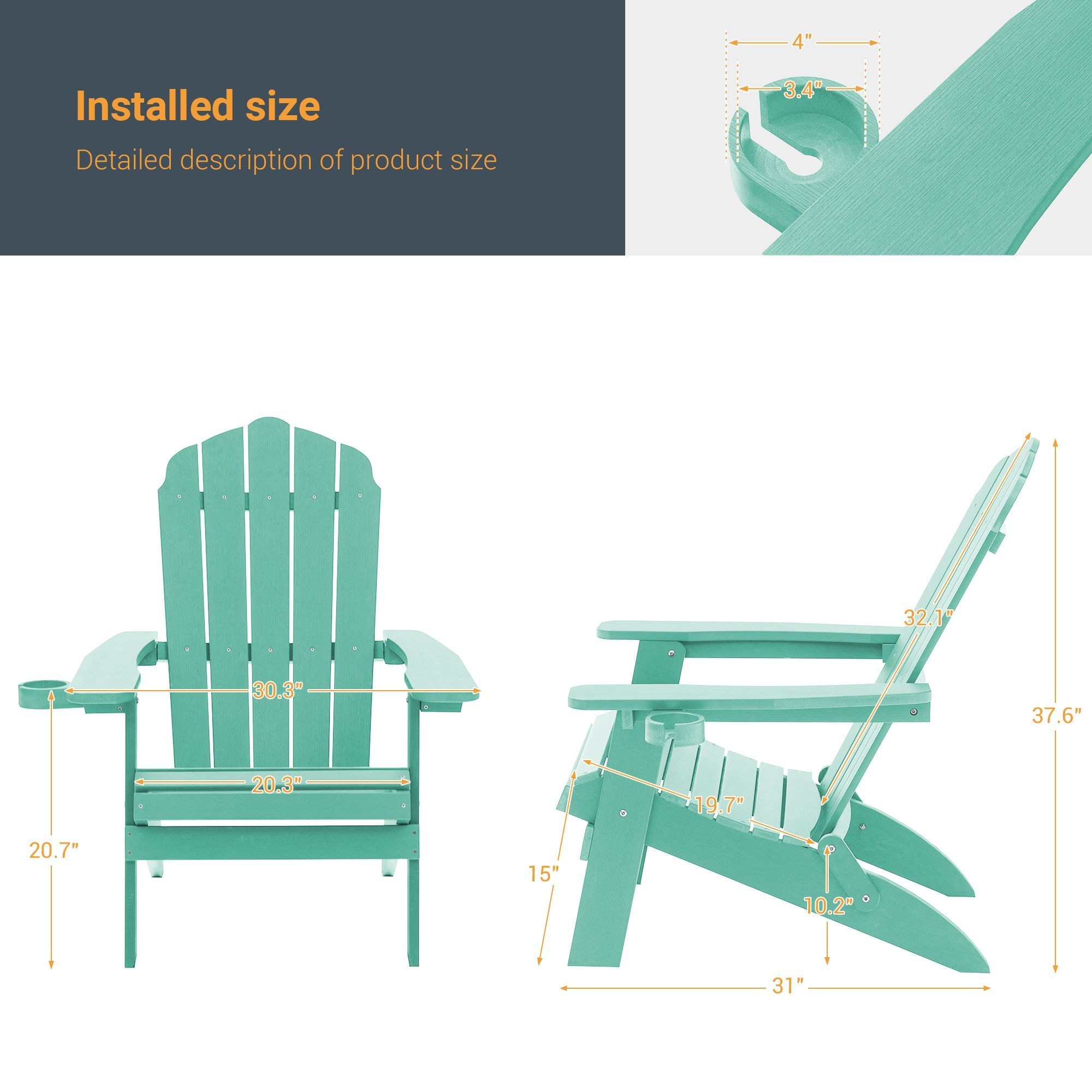 Sonkuki SD-AD510-LG-4 Patio-Chairs - View #2