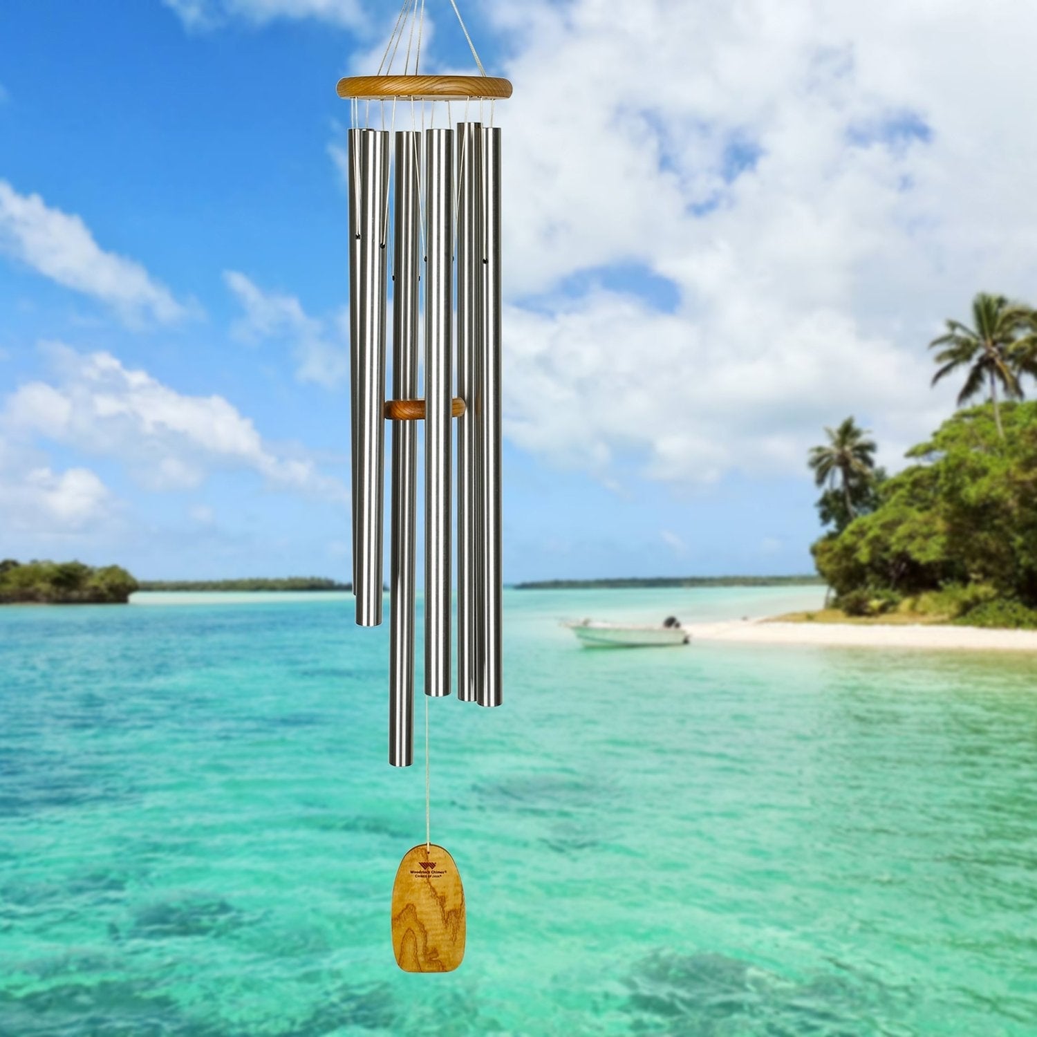 Woodstock Chimes 50-in Silver Metal Wind Chime in the Wind Chimes ...