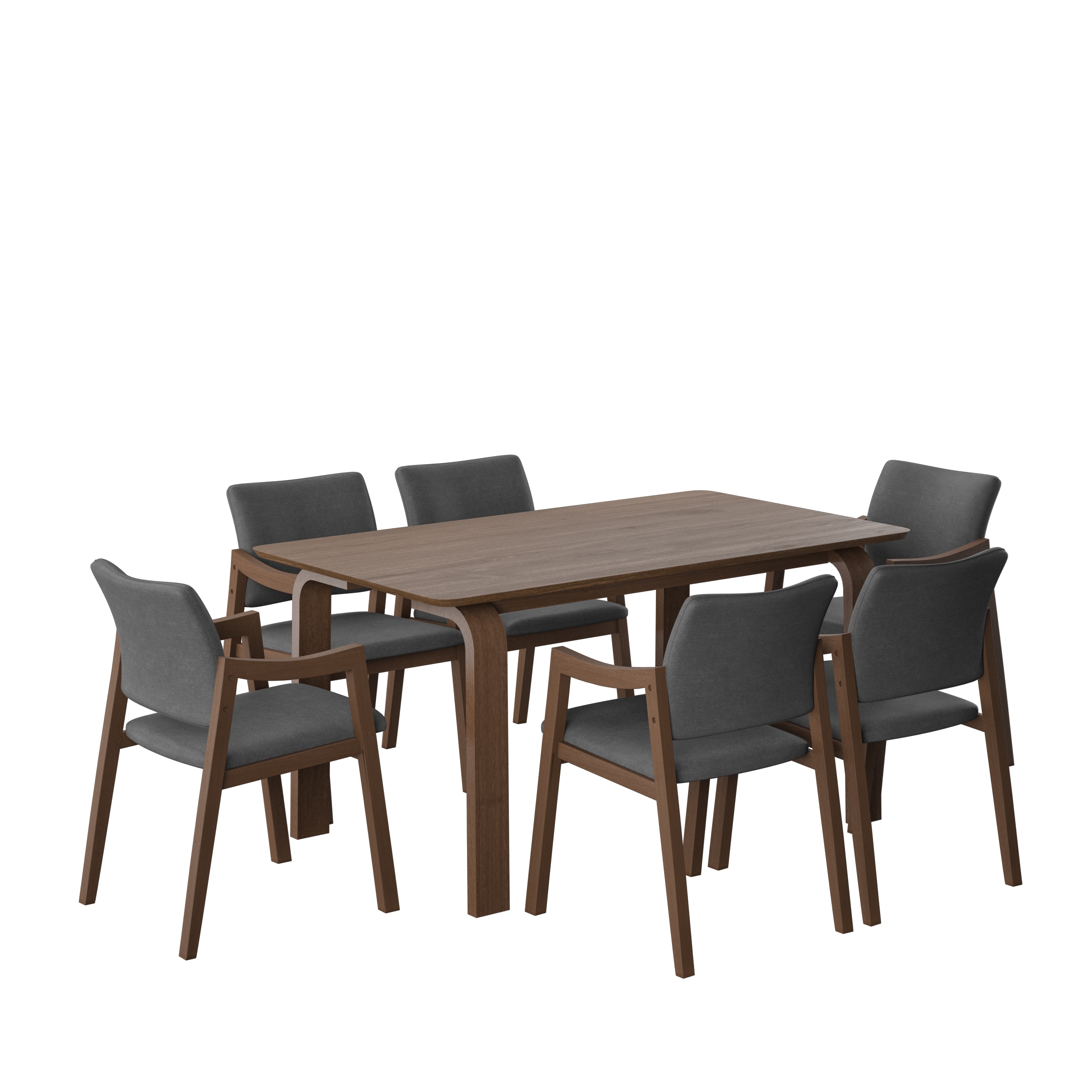 Amazonia LWSXGIN6LESIRWL Modern Woven Walnut Living Room Set