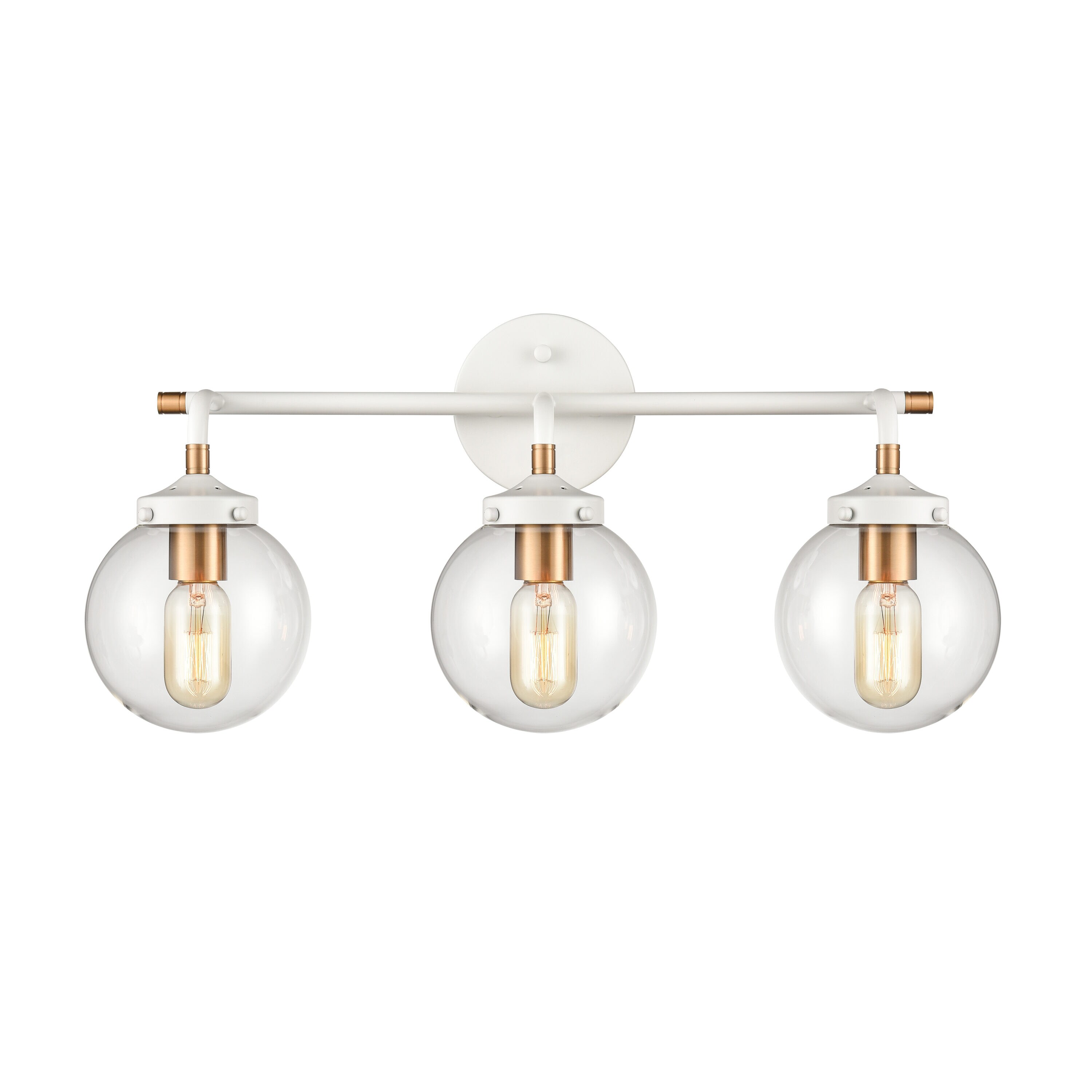 Evergreen 24-in 3-Light White Modern/Contemporary Vanity Light | - Westmore by ELK Lighting LW-2023260600913