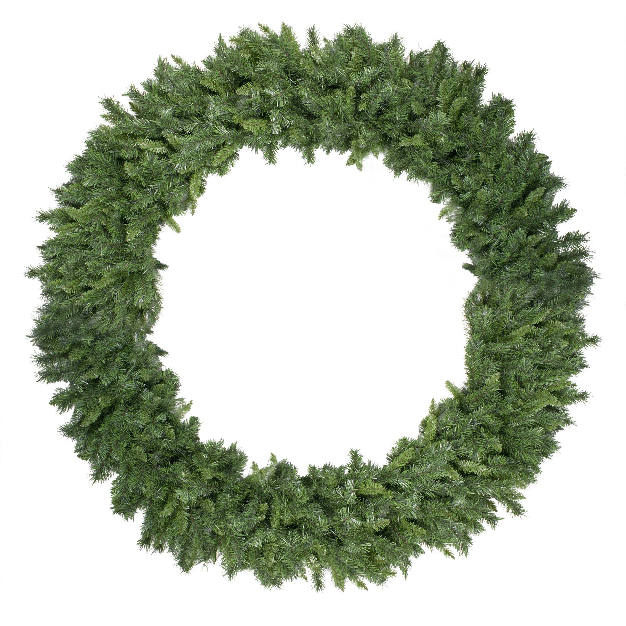 Lush Green Pine Unlit Artificial Christmas Wreath - 72-Inch