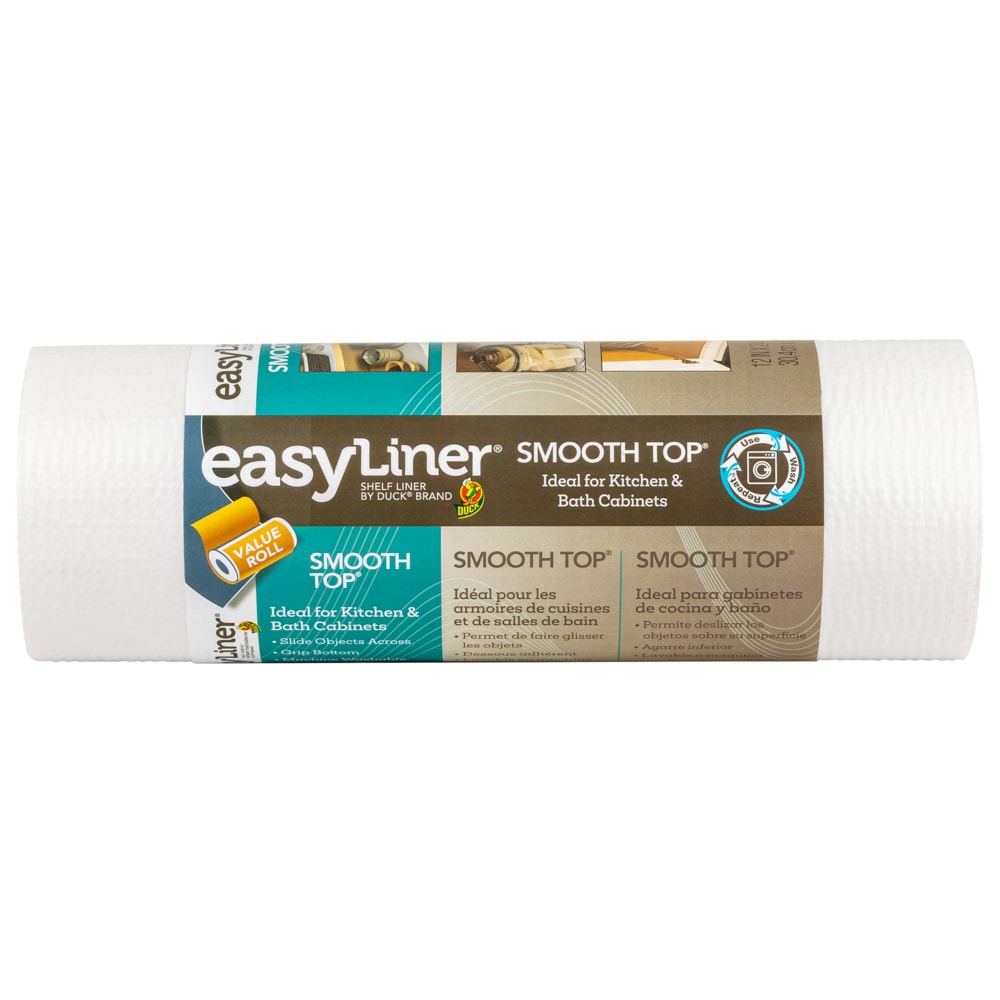 Duck Smooth Top EasyLiner Shelf Liner 20-in x 18-ft White Shelf Liner in  the Shelf Liners department at