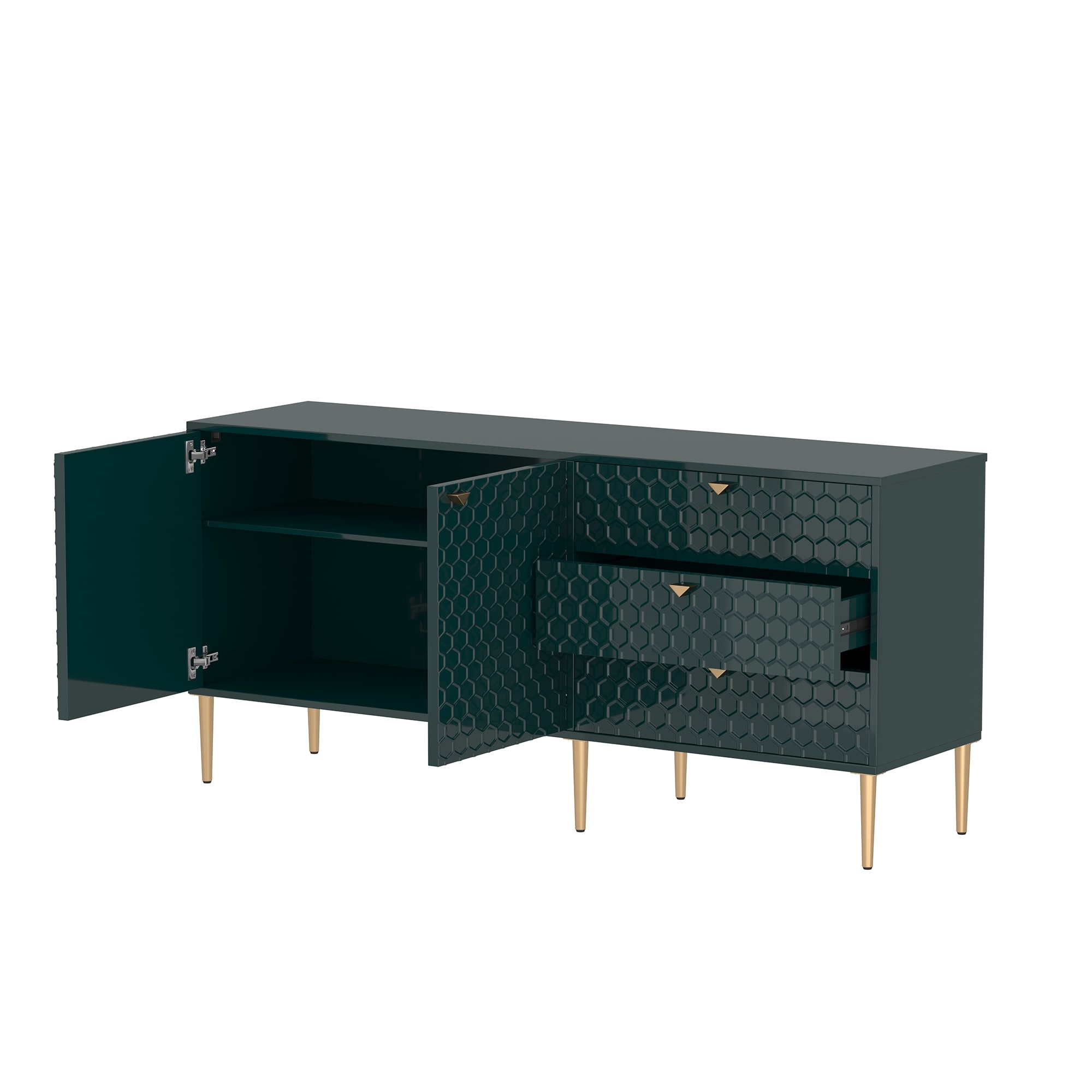 Clihome Modern/Contemporary Green Tv Cabinet (Accommodates TVs up to 60-in)