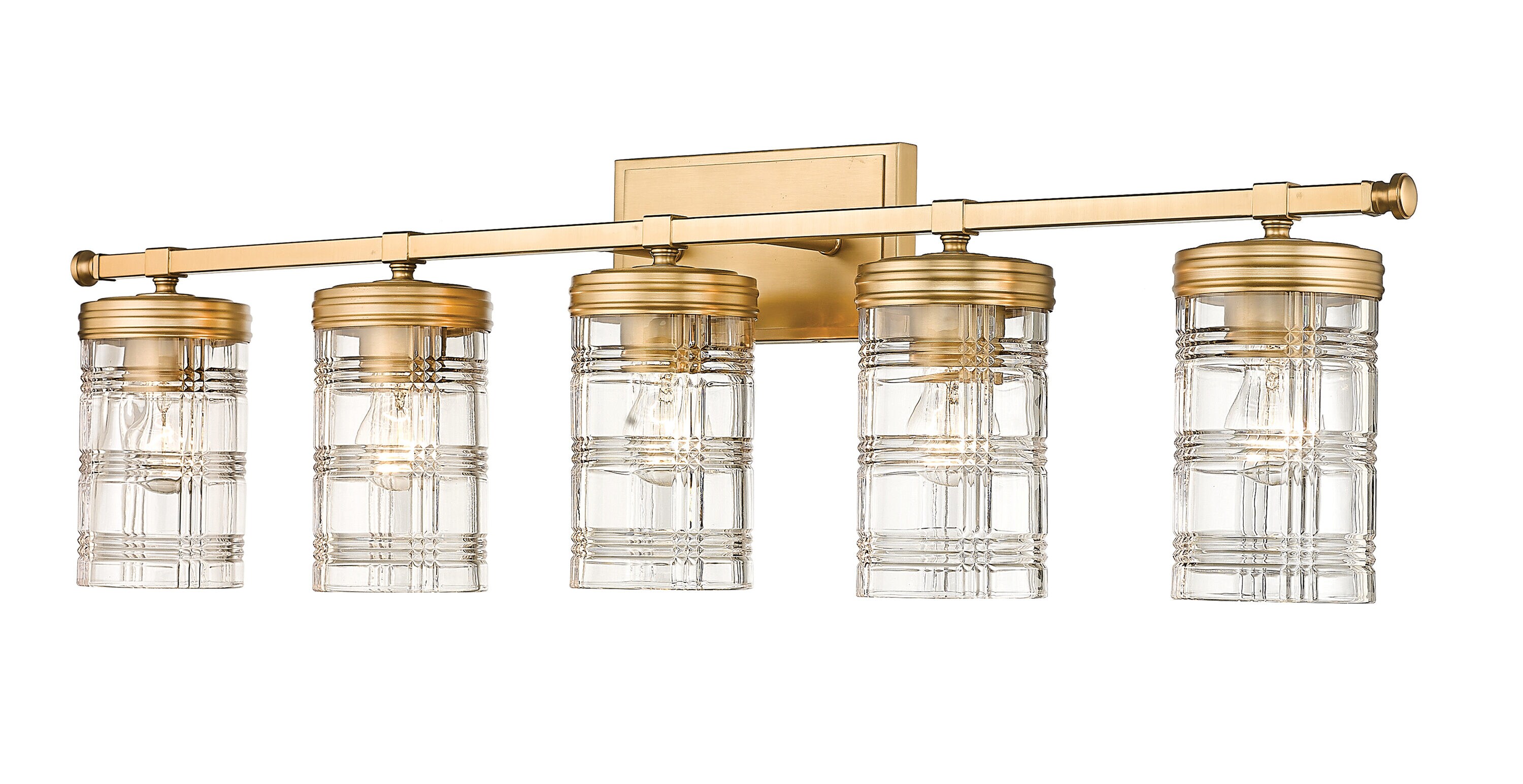 Z-Lite 344-5V-HG Archer 38-in 5-Light Heirloom Gold Transitional Vanity Light