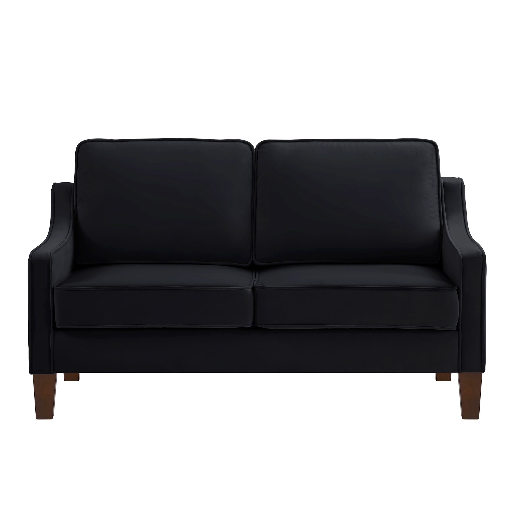 Bybafun YD3800040 51.5-in Modern Black Velvet Sofa