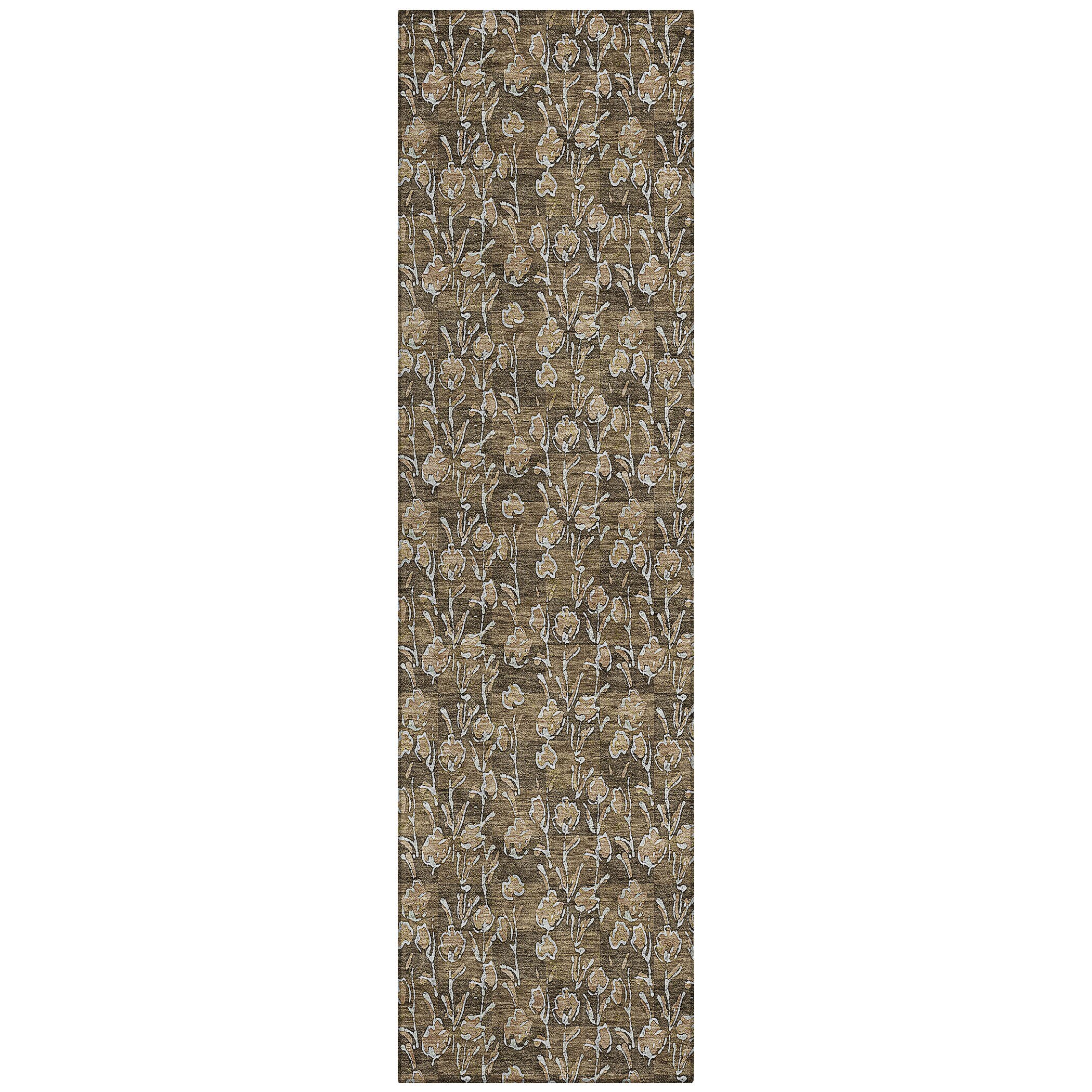 Addison Rugs ACN692BR2X8 Chantille ACN692BR 2 x 7 (ft) Polyester Brown Rectangular Indoor/Outdoor Geometric Machine washable Area rug