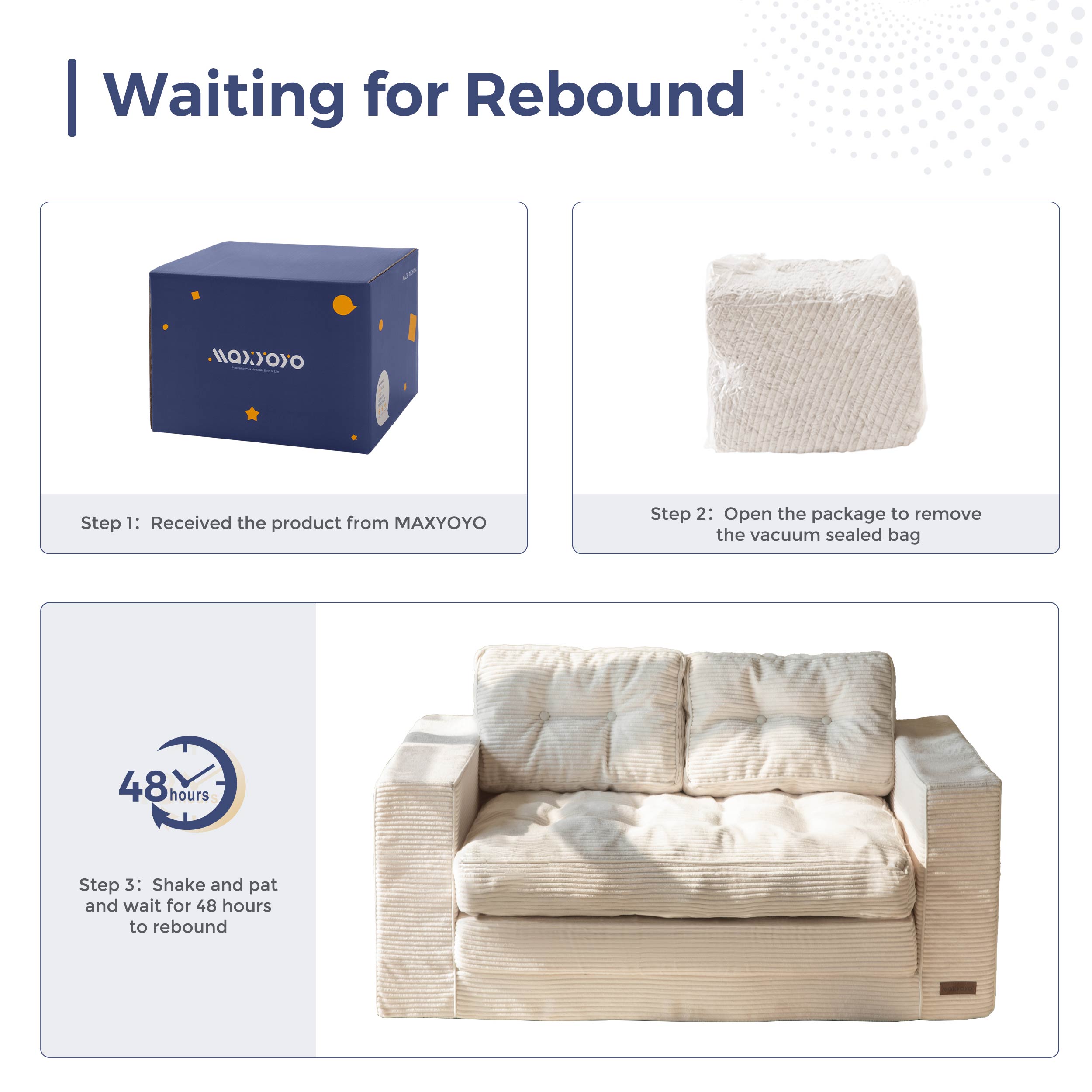 MAXYOYO M-A90-BEIGE futons - View #4