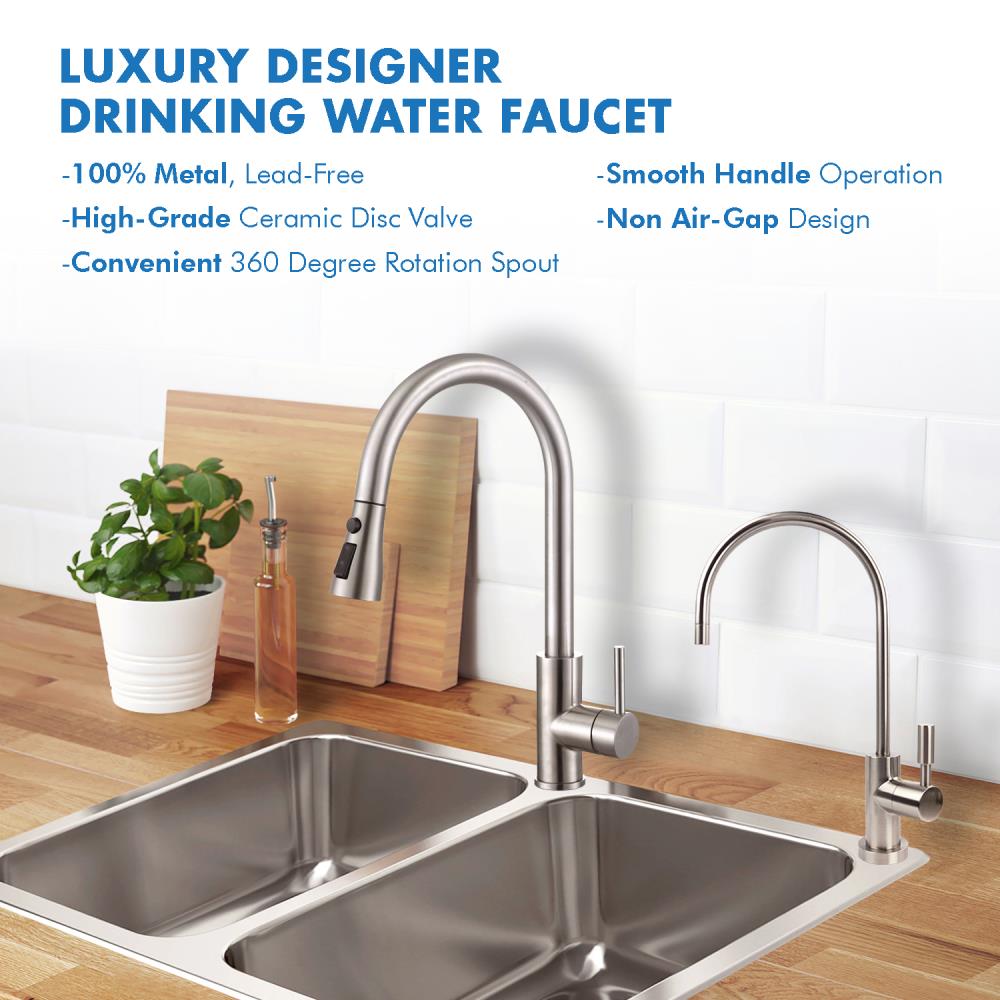 Kitchen Water Filter Faucet, Lead-Free Drinking Water Faucet - Bed