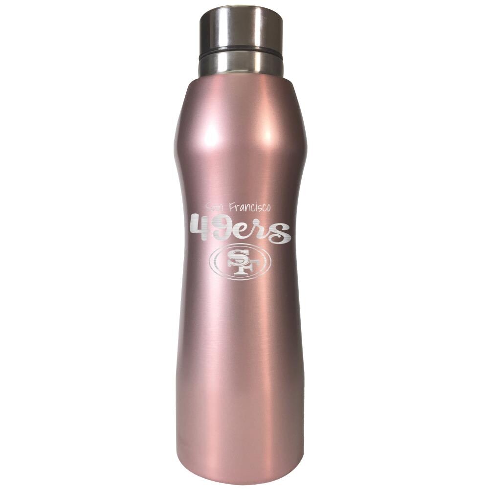 GREAT AMERICAN San Francisco 49ers Opal Curve Hydration Bottle Diamond  Collection 20-fl oz Stainless Steel Water Bottle at