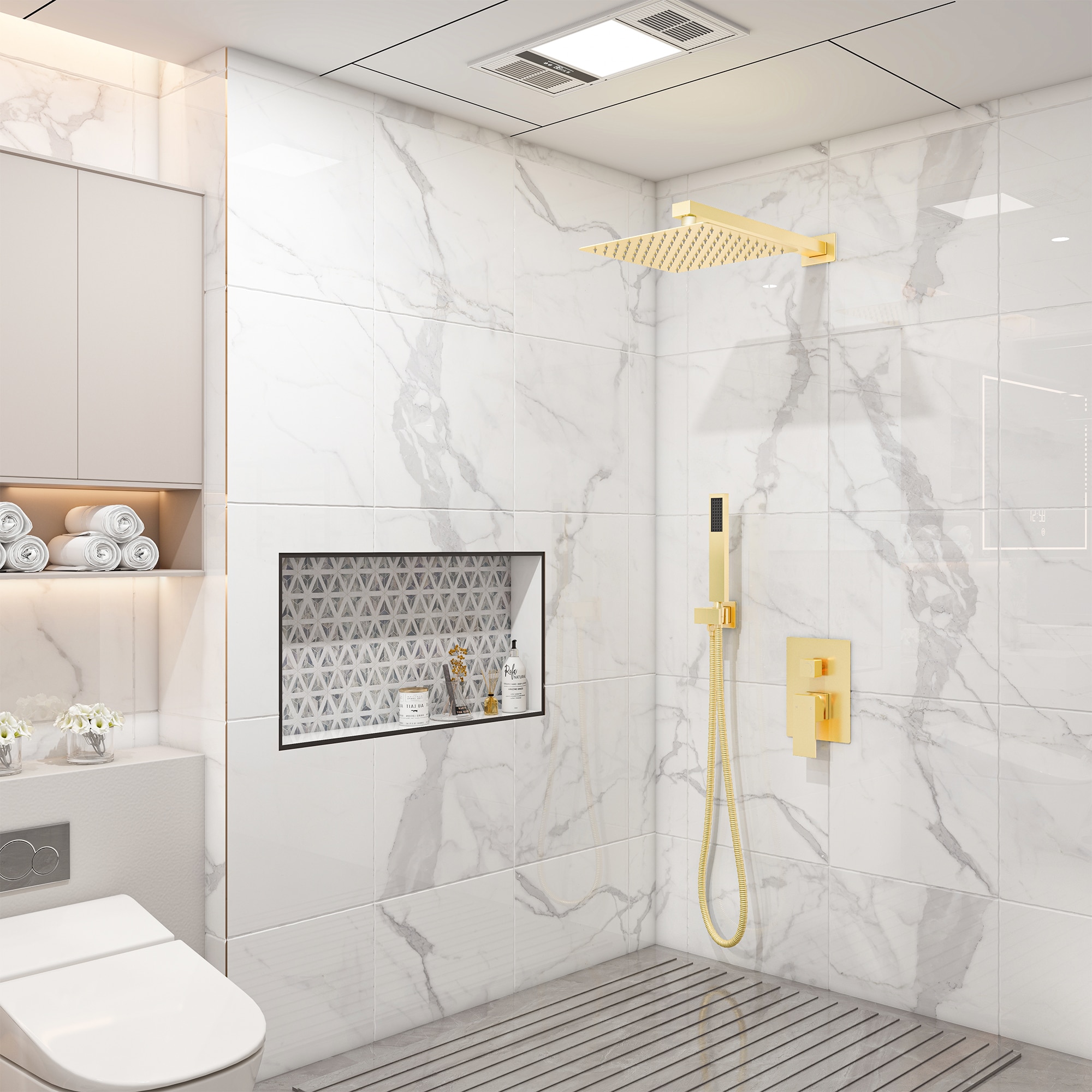 Clihome MS-A3809-10BG Showerhead-Bar-Panels - View #8