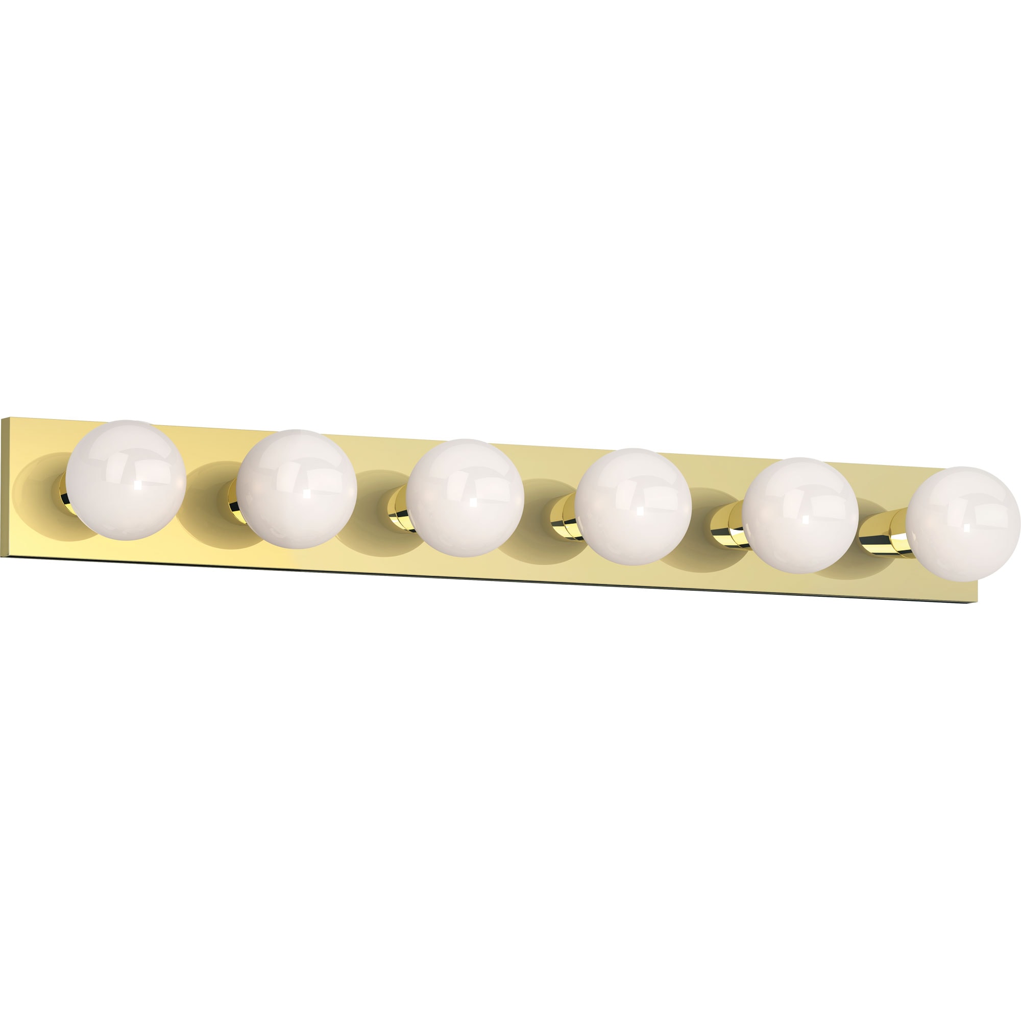 Volume Lighting V1026-2 36-in 6 -Light Polished Brass Transitional Vanity light