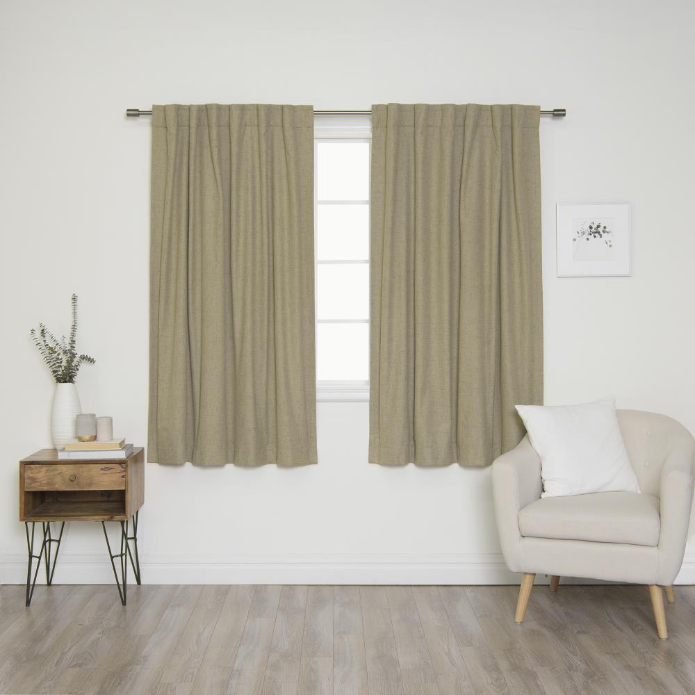 Best Home Fashion JC-02-BAK-63-BROWN 63-Inches Brown Blackout Back tab Curtain panel pair