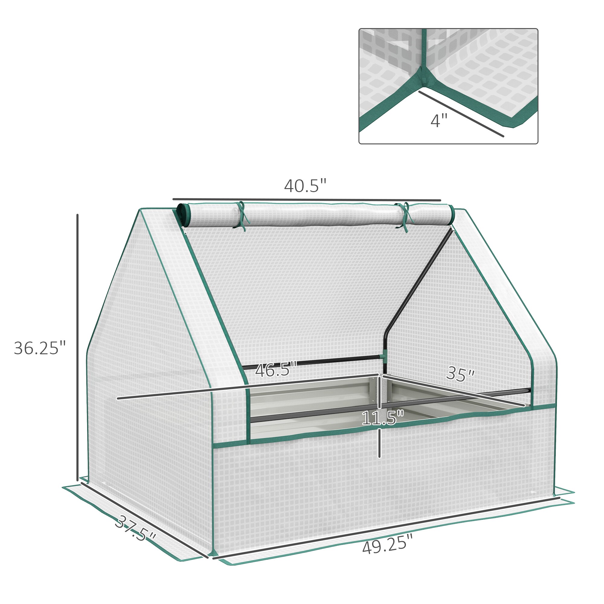 Outsunny 845-969V00WT Raised-Garden-Beds - View #3
