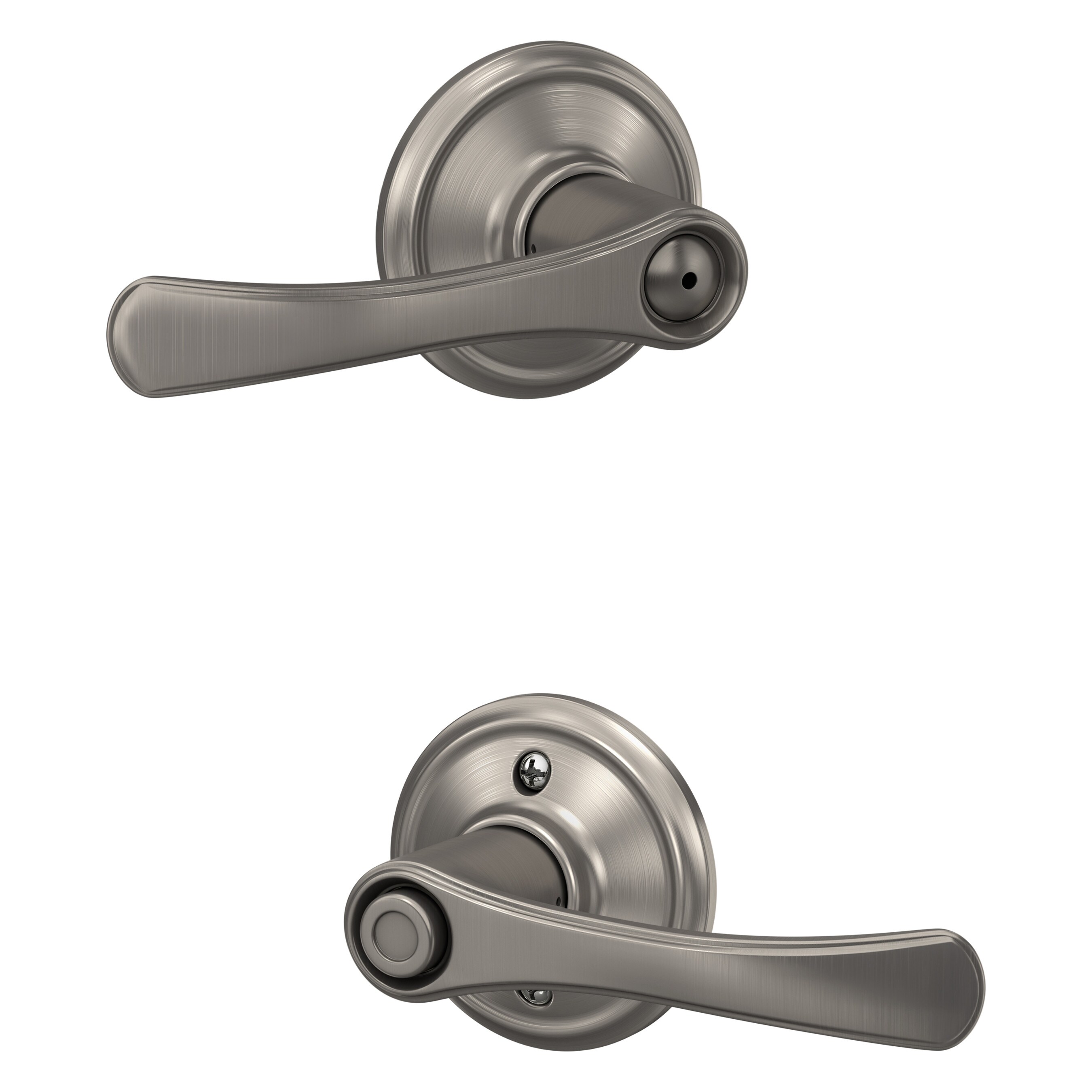 Schlage F40 VLA 619 Avila Satin Nickel Interior Bed/Bath Privacy Door Handle