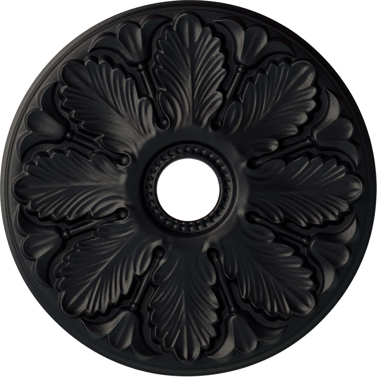 Ekena Millwork CM24MISGS Milan 24.5-in W x 24.5-in L Painted Steel Gray Polyurethane Whole Ceiling Medallion