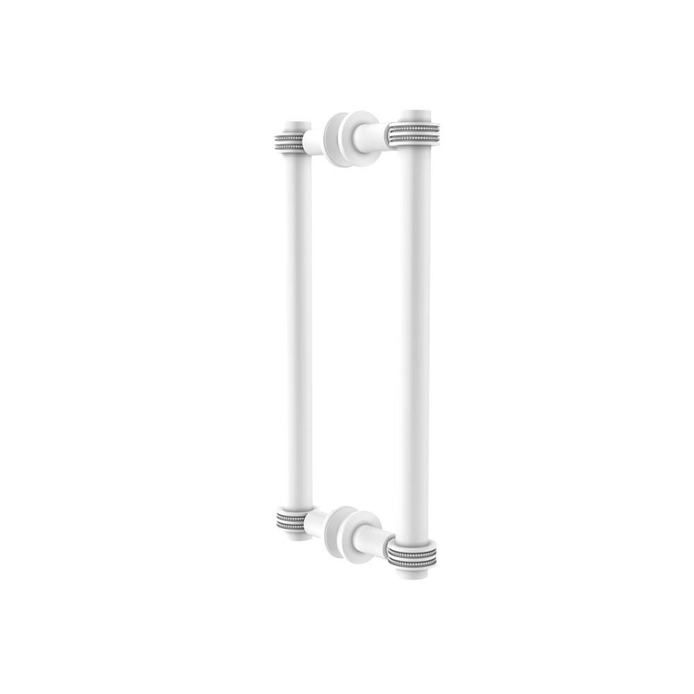 Allied Brass 404D-12BB-WHM White 12-Inches Hinged shower door Handle
