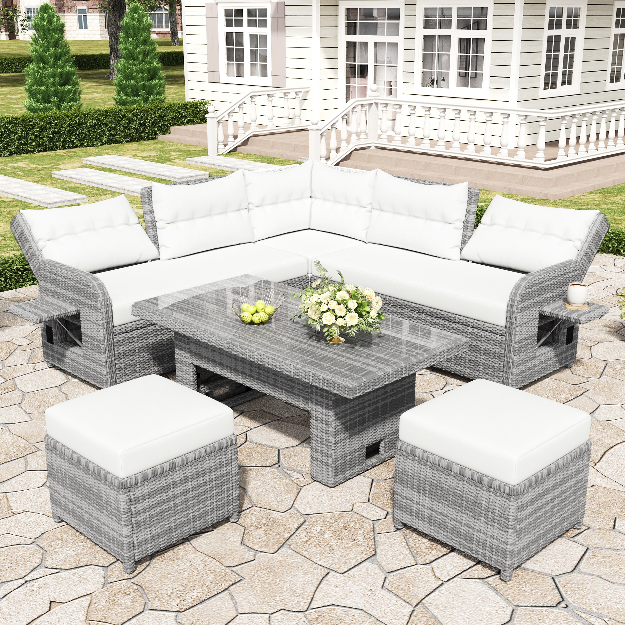 SINOFURN SYA690009GY Patio-Sofas-Daybeds - View #2