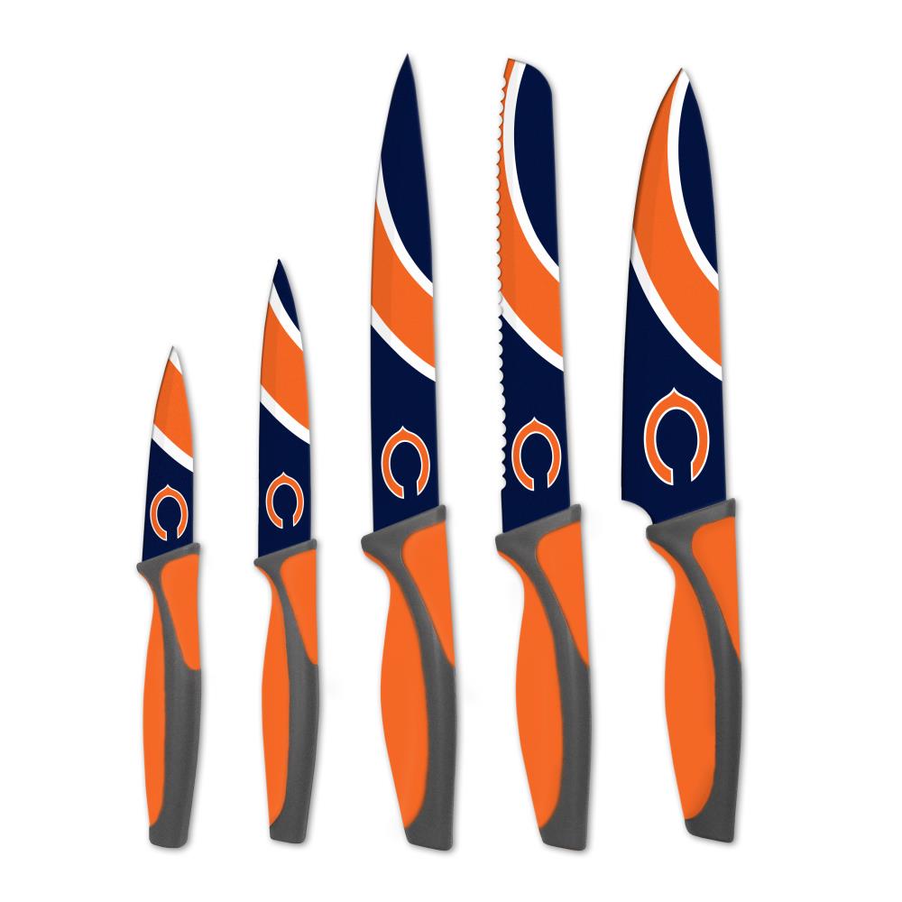 The Sports Vault KKNFL06 Chicago Bears 5 -Piece Knife Set