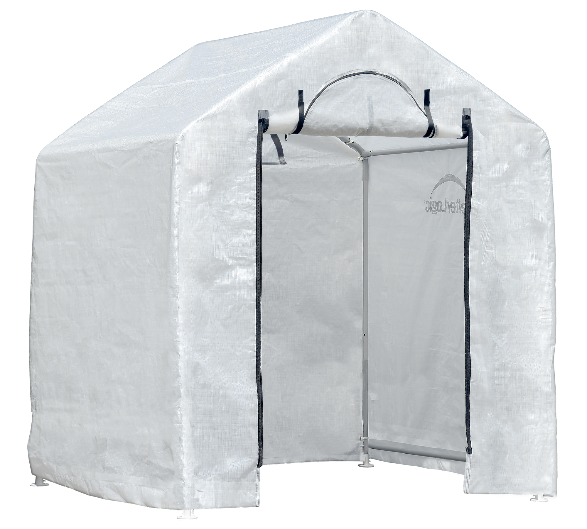 ShelterLogic 70208 GrowIT Backyard Greenhouse 6 x 4 x 6 ft 6 in. Translucent 4-ft L x 6-ft W x 7-ft H White Greenhouse Kit