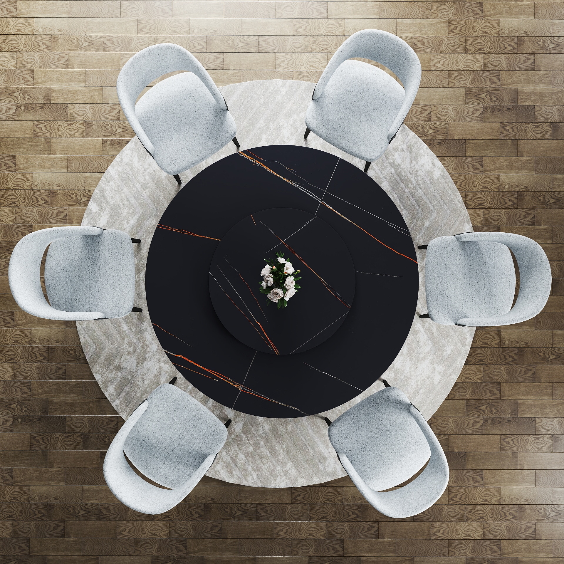 BuotiqHom DH-AT-150B80B-8S Dining-Tables - View #4