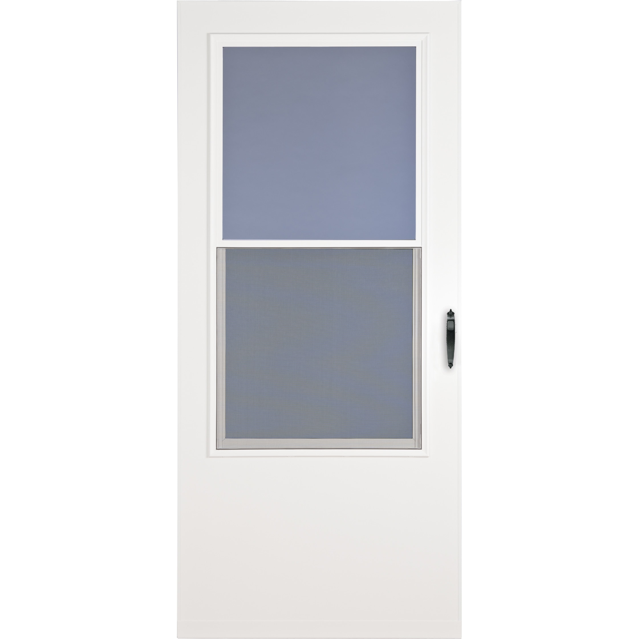 LARSON Bismarck 36in x 81in White Midview Fixed Screen Wood Core