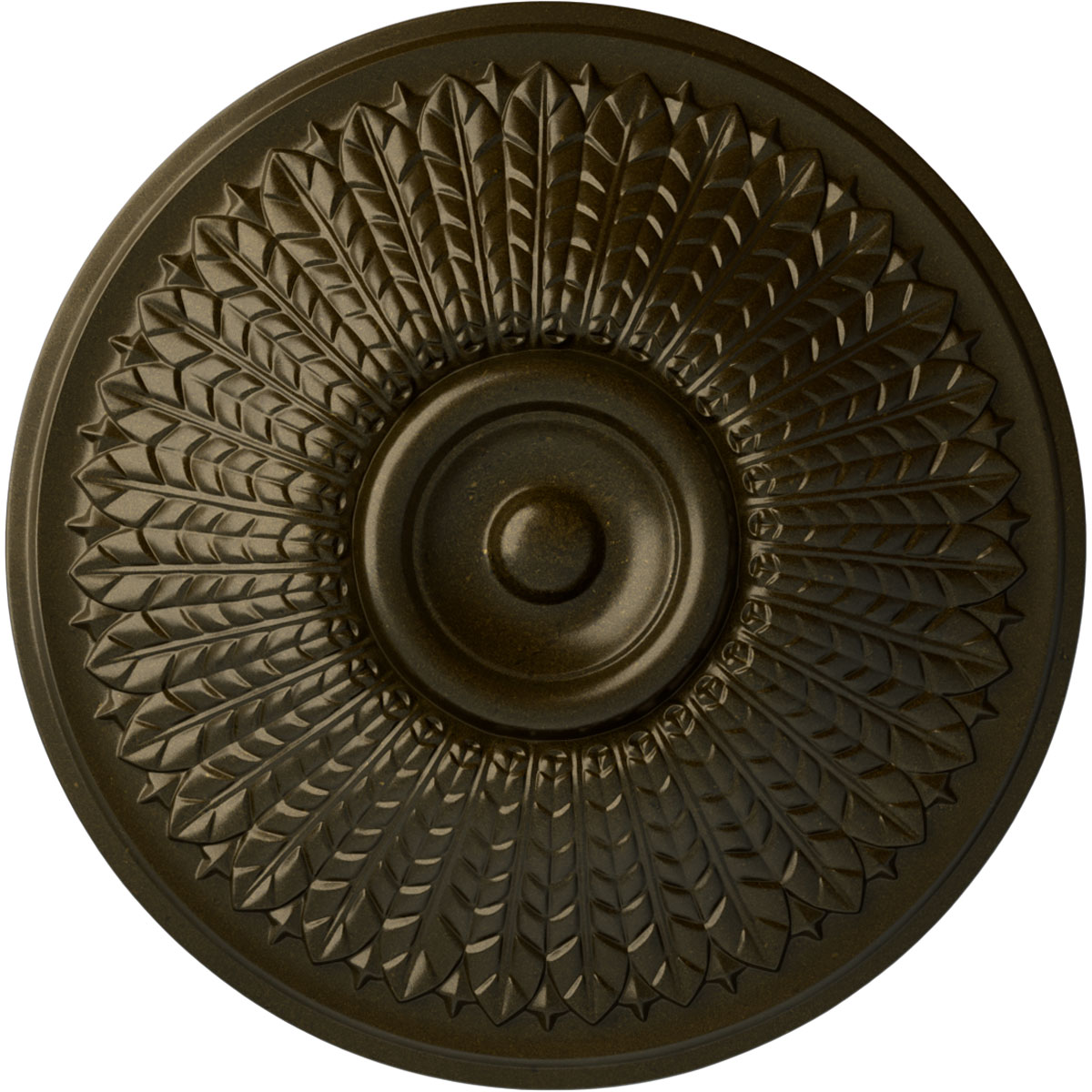 Ekena Millwork CM23MOGGS Modena 23.5-in W x 23.5-in L Painted Green Gold Polyurethane Whole Ceiling Medallion