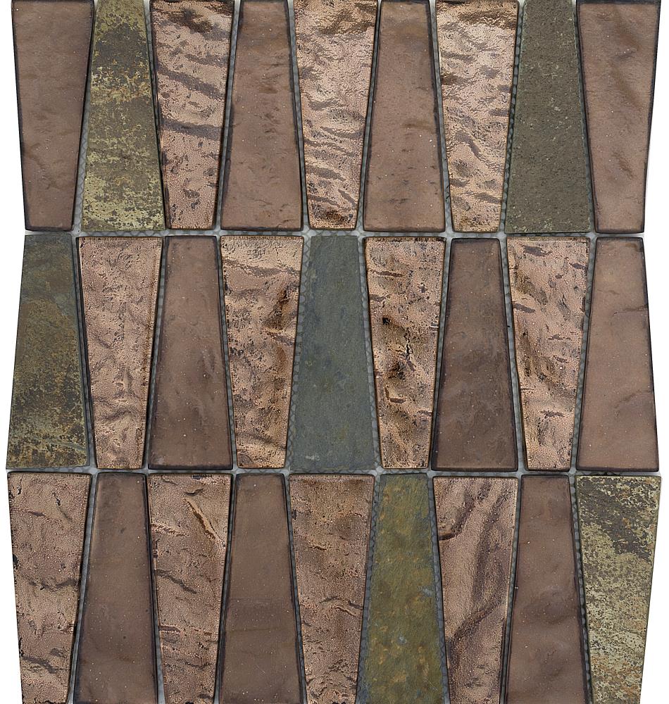 Emser W80IMGEVI1112MOT Imagine 10-Pack View 11-in x 12-in Glass/Metal/Stone Border Tile (8.7-sq. ft/ Box Only)