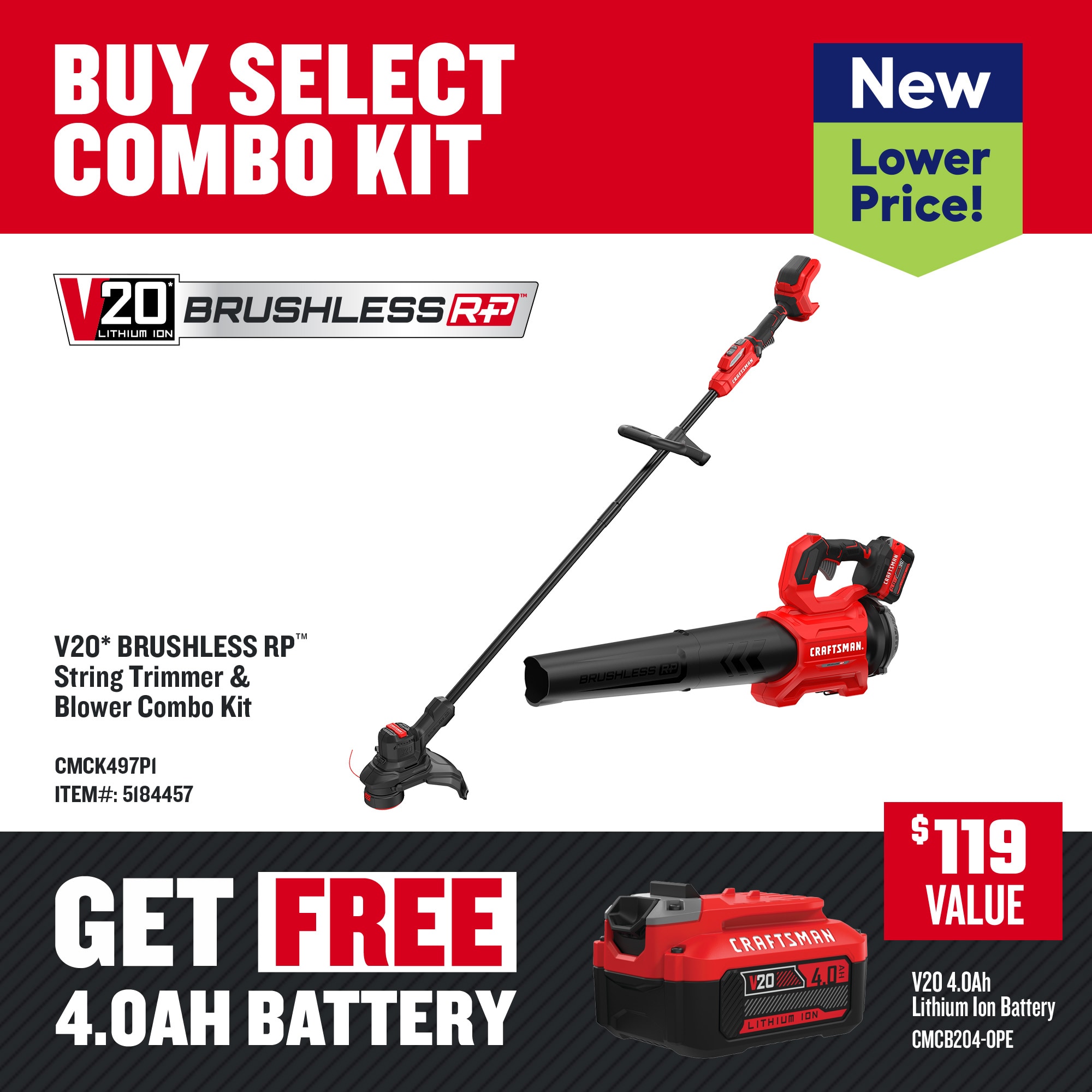 CRAFTSMAN CMCK497P1 Power-Equipment-Combo-Kits - View #10