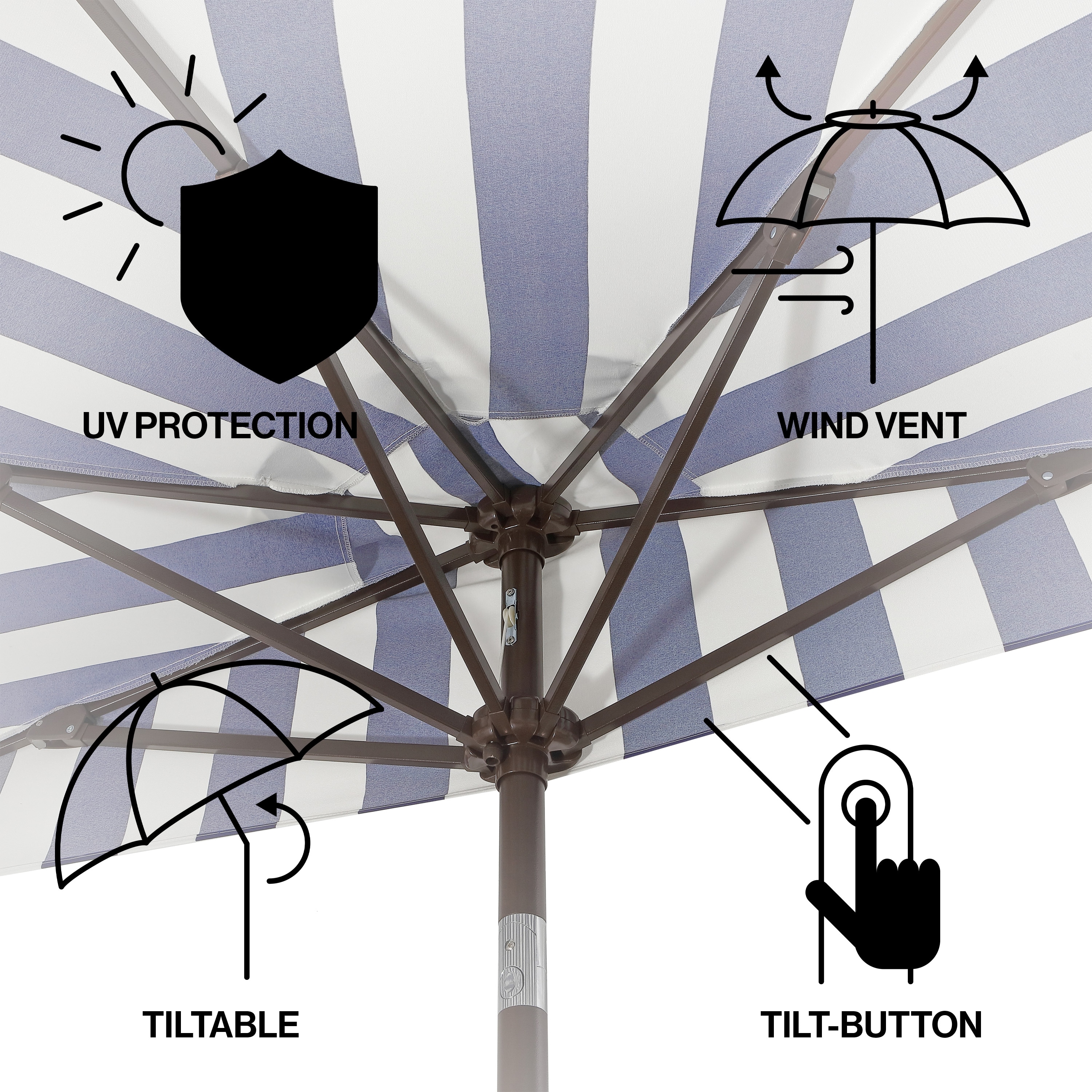 JONATHAN  Y UMB1201B Umbrellas-2 - View #3