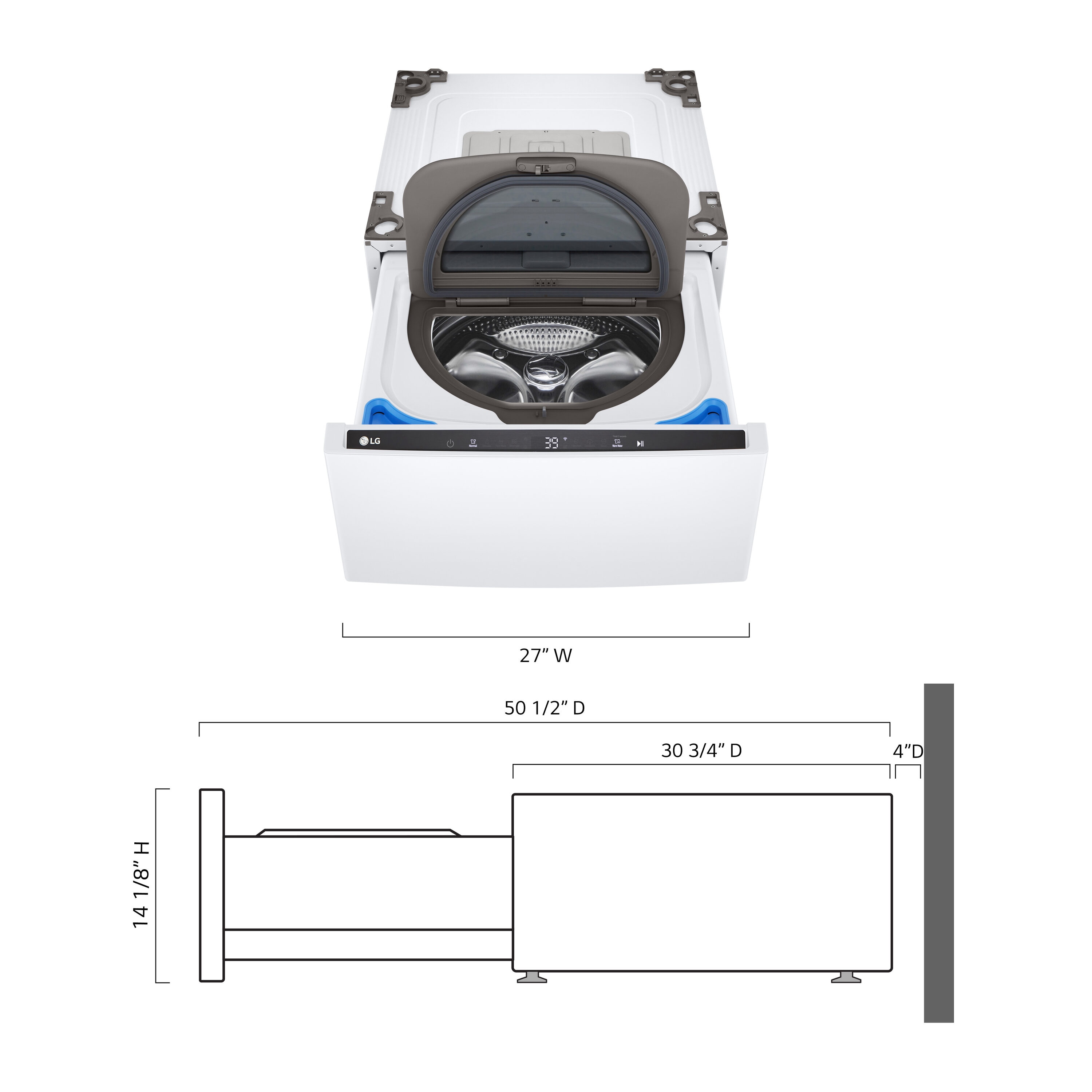 LG WD300CW Pedestal-Washers - View #7