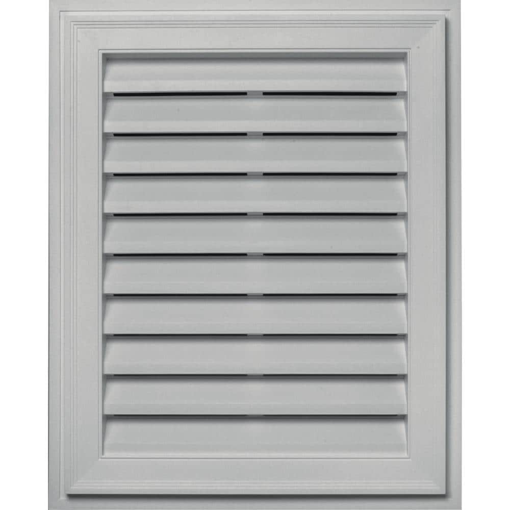 Builders Edge 120072430030 20-in x 30-in Paintable Rectangle Vinyl Gable Louver Vent
