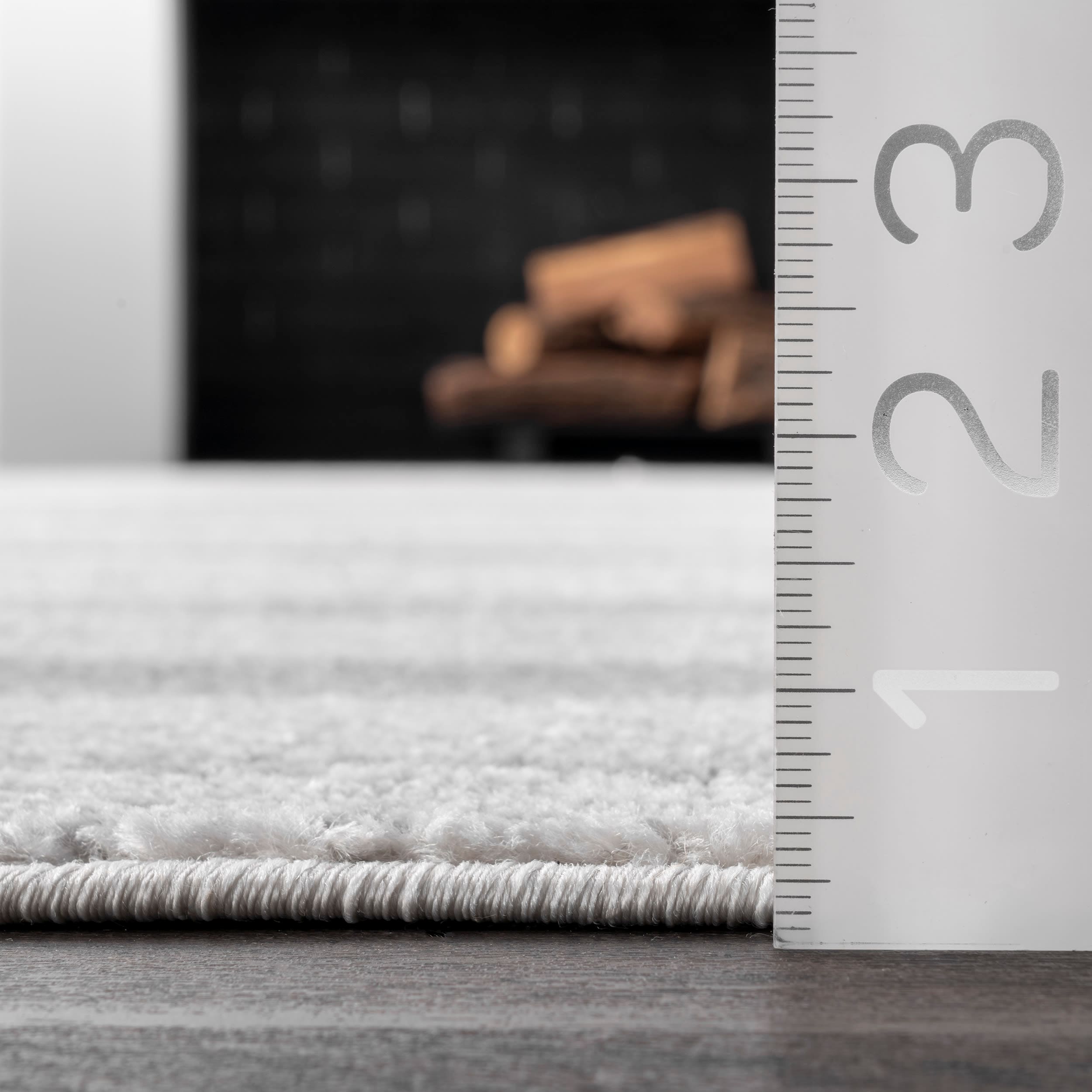 Reversible Gray Stripe Synthetic Area Rug 4' x 6'