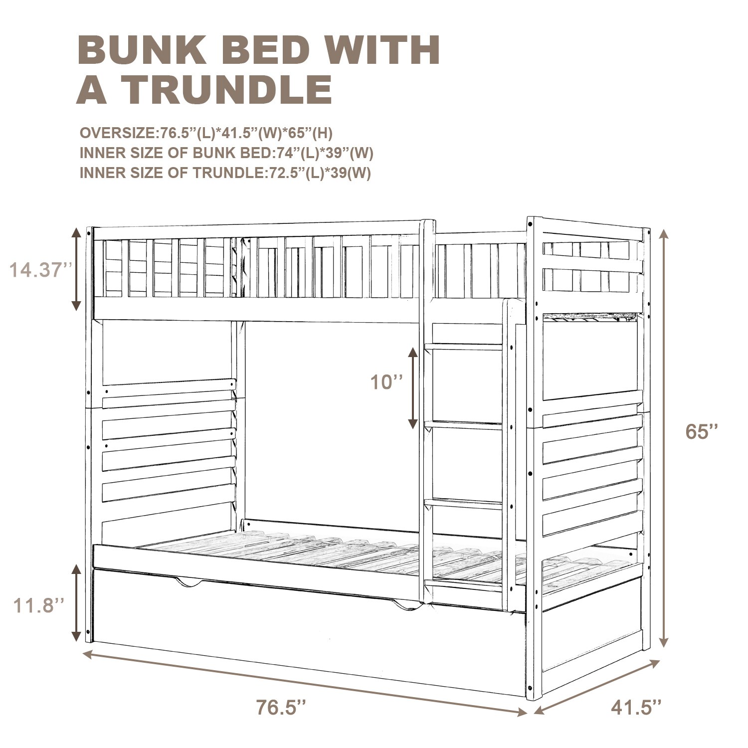 Gzmr Bunk Bed Black Twin Over Twin Bunk Bed In The Bunk Beds Department 