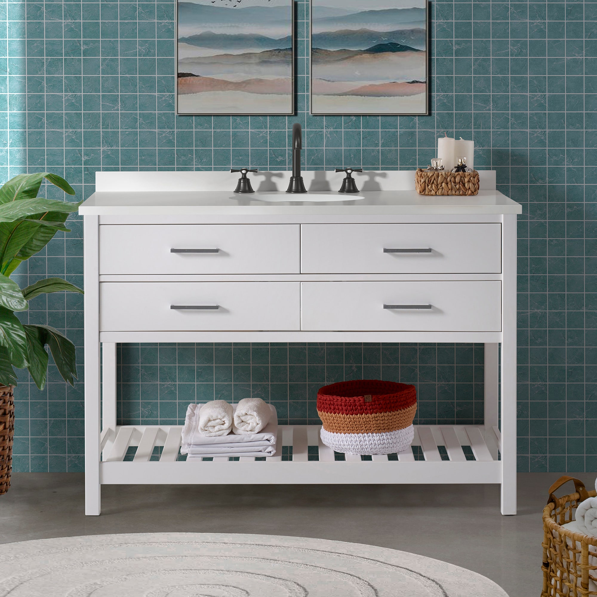 Alaterre Furniture AVAN48WHCC vanities - View #2