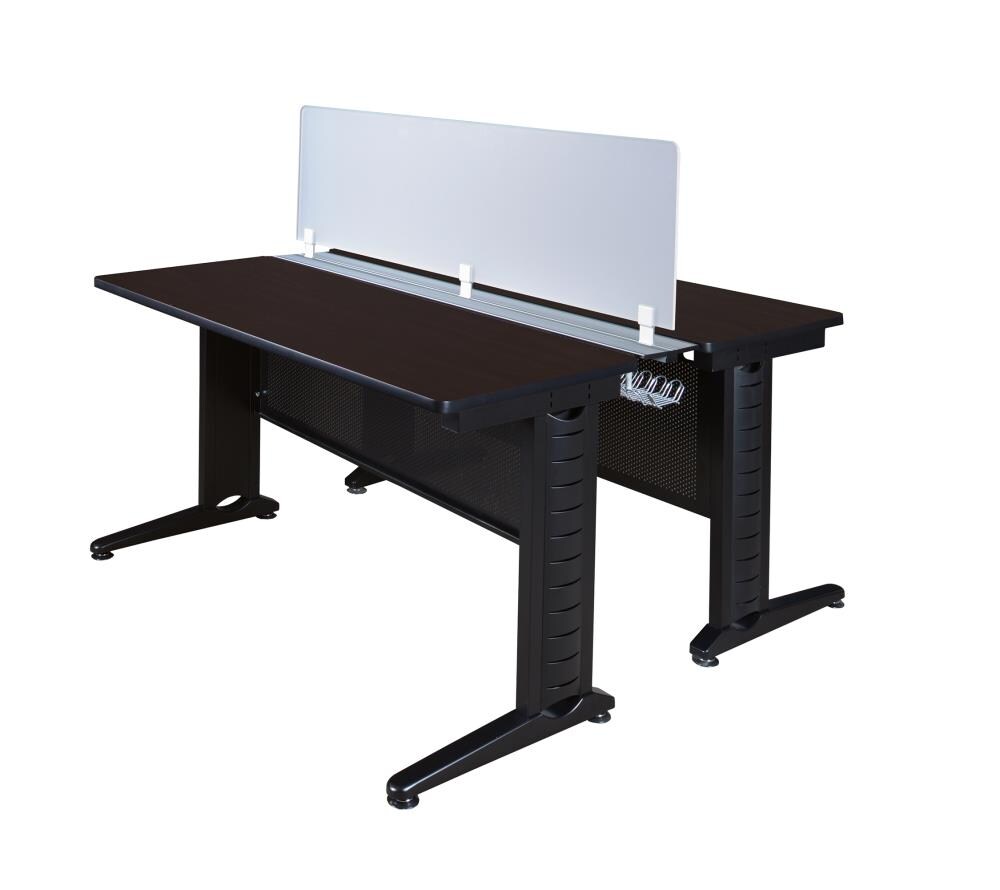 Regency MFBPD4858MW Fusion 58-in Brown Modern/Contemporary 2-person Desk