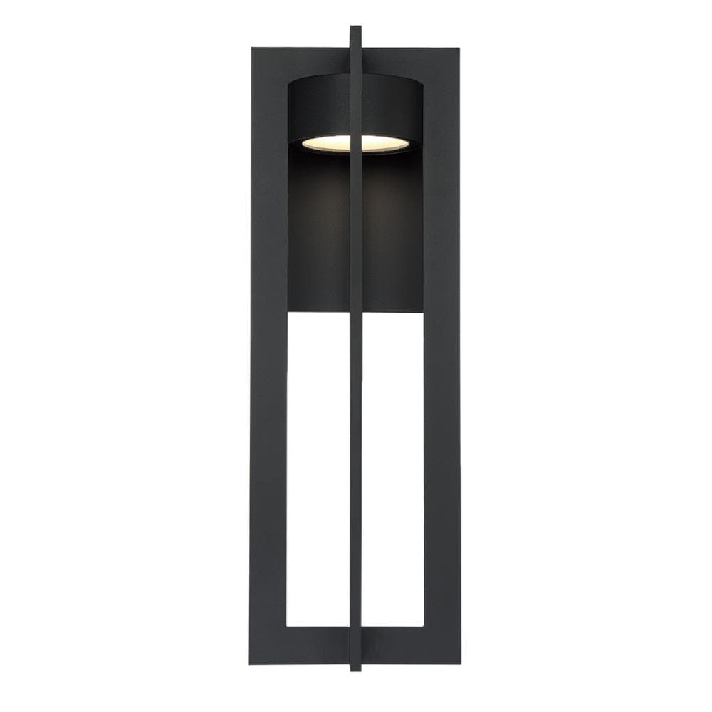 dweLED WS-W48625-BK Chamber 1 -Light 25-in H Matte Black Hardwired Integrated LED Outdoor Wall Light