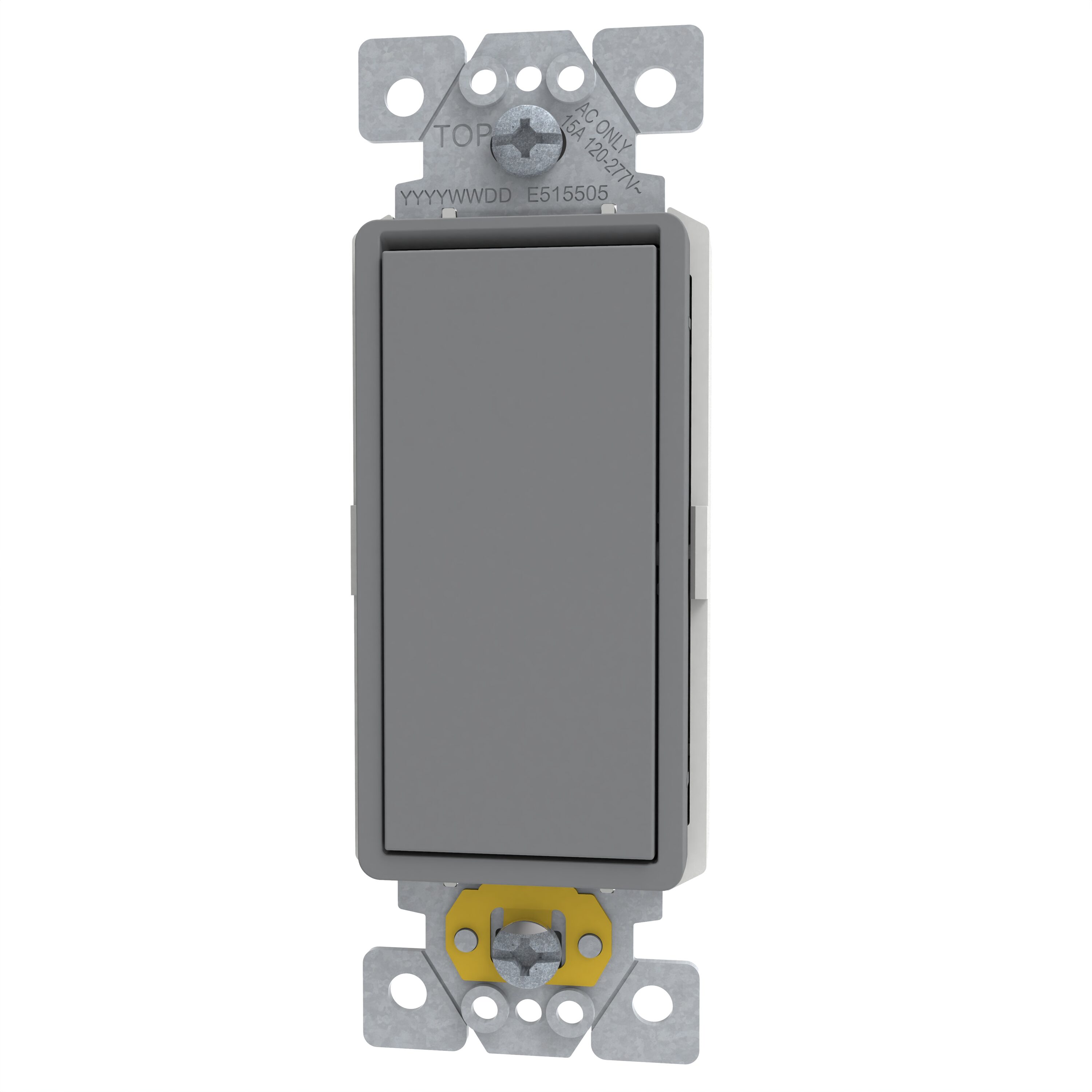 Square D X Series 15-amp 4-way Rocker Light Switch , Gray #SQR14141GY