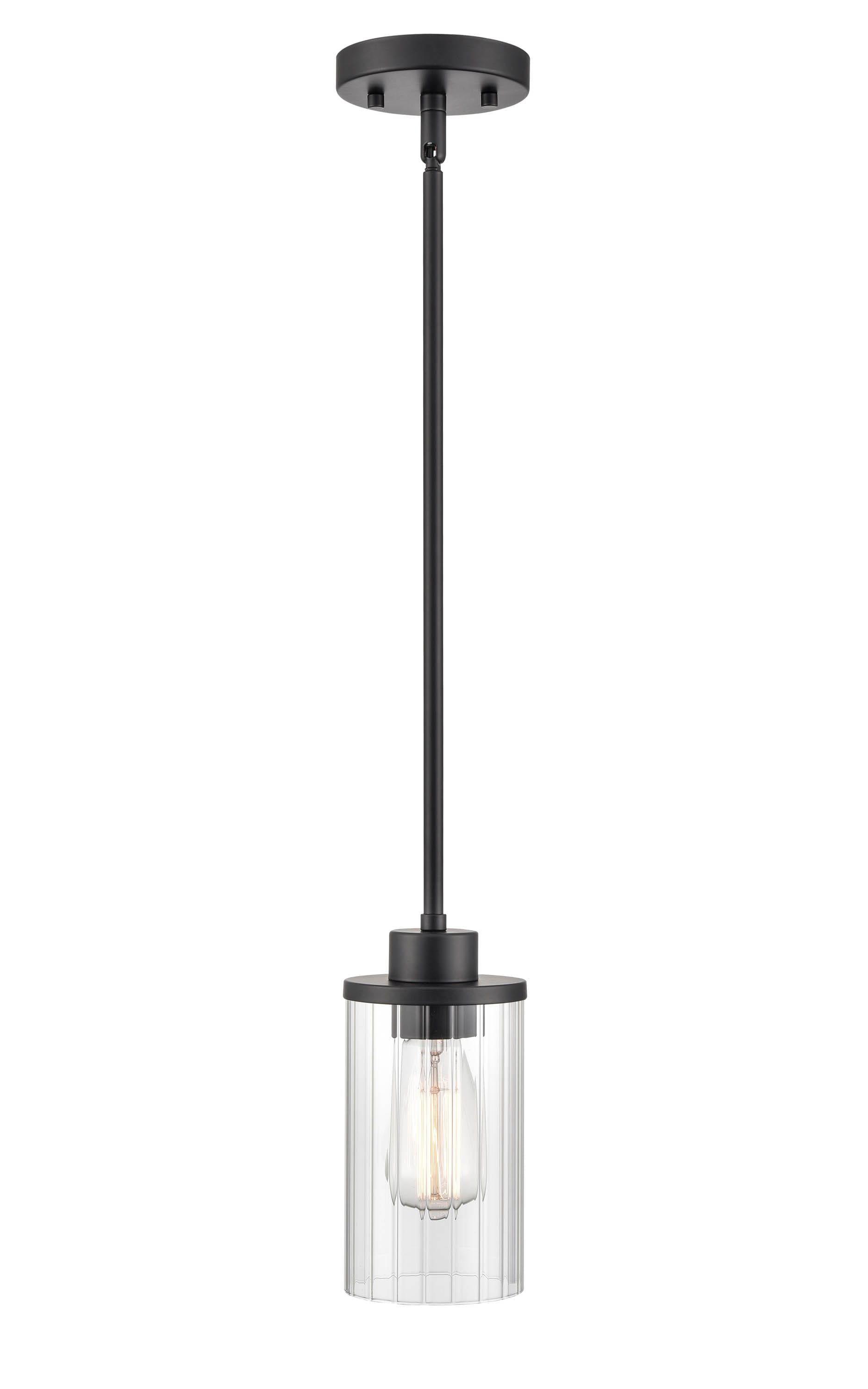 Beverlly Matte Black Mini-Pendant with Incandescent Glow