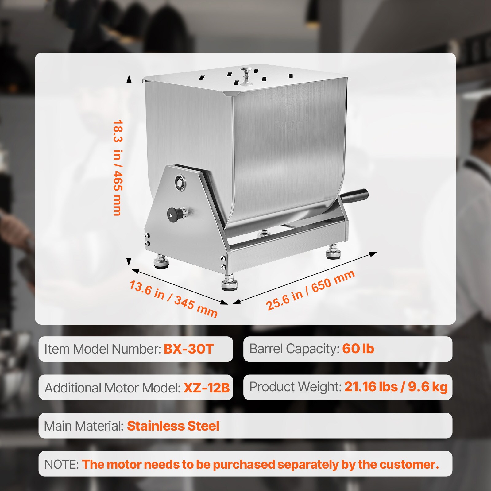 VEVOR SCSYRLJBJKQX06893V0 Meat-Grinders - View #7