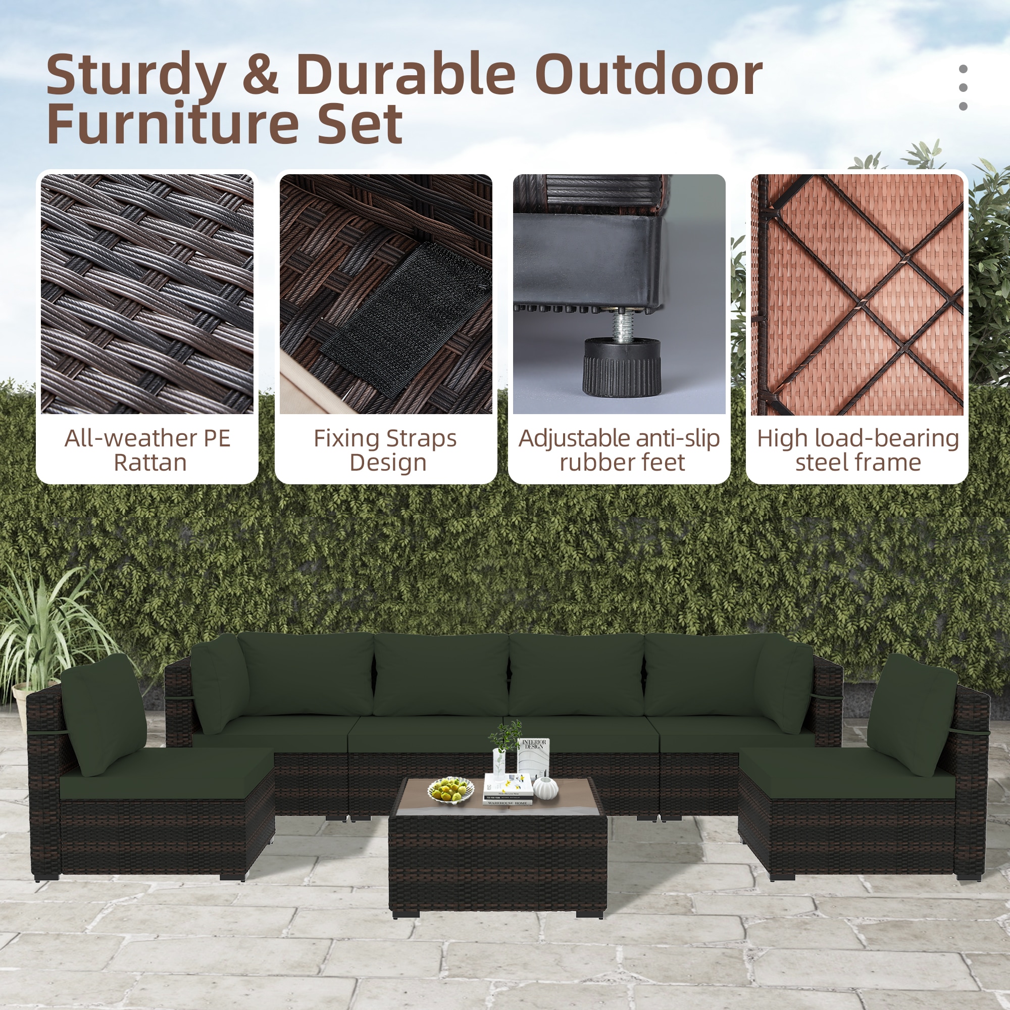 Patio Watcher RT-JD7-B-RED Patio-Conversation-Sets - View #5