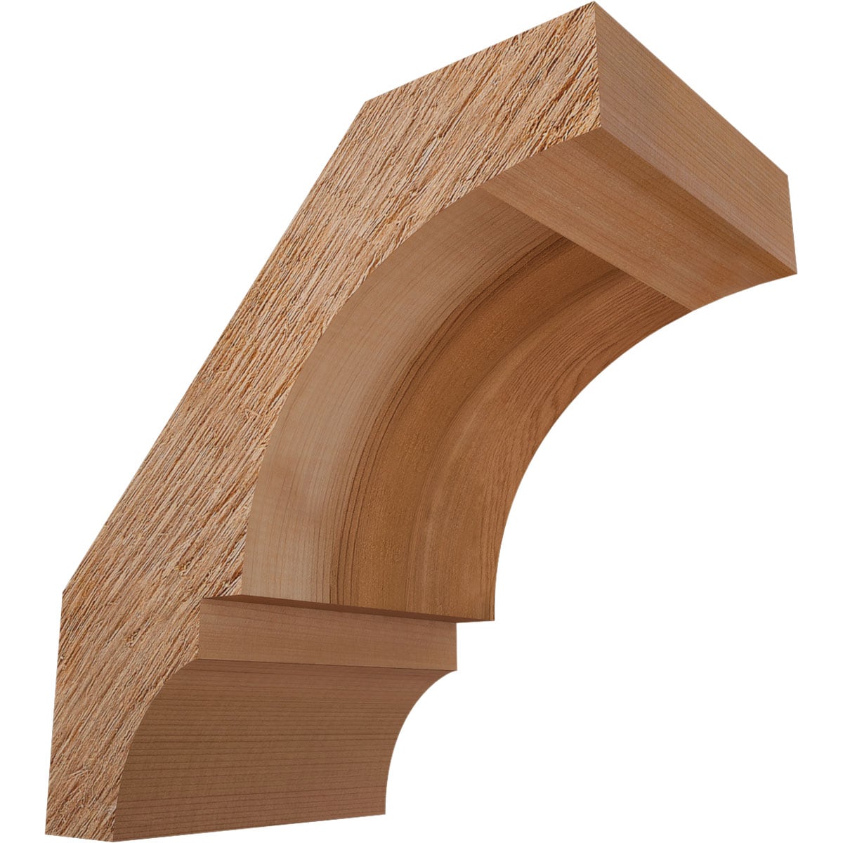 Ekena Millwork BRC06X10X10BOA00RWR 6-in x 10-in x 10-in Western Red Cedar Unfinished Wood Balboa rough sawn