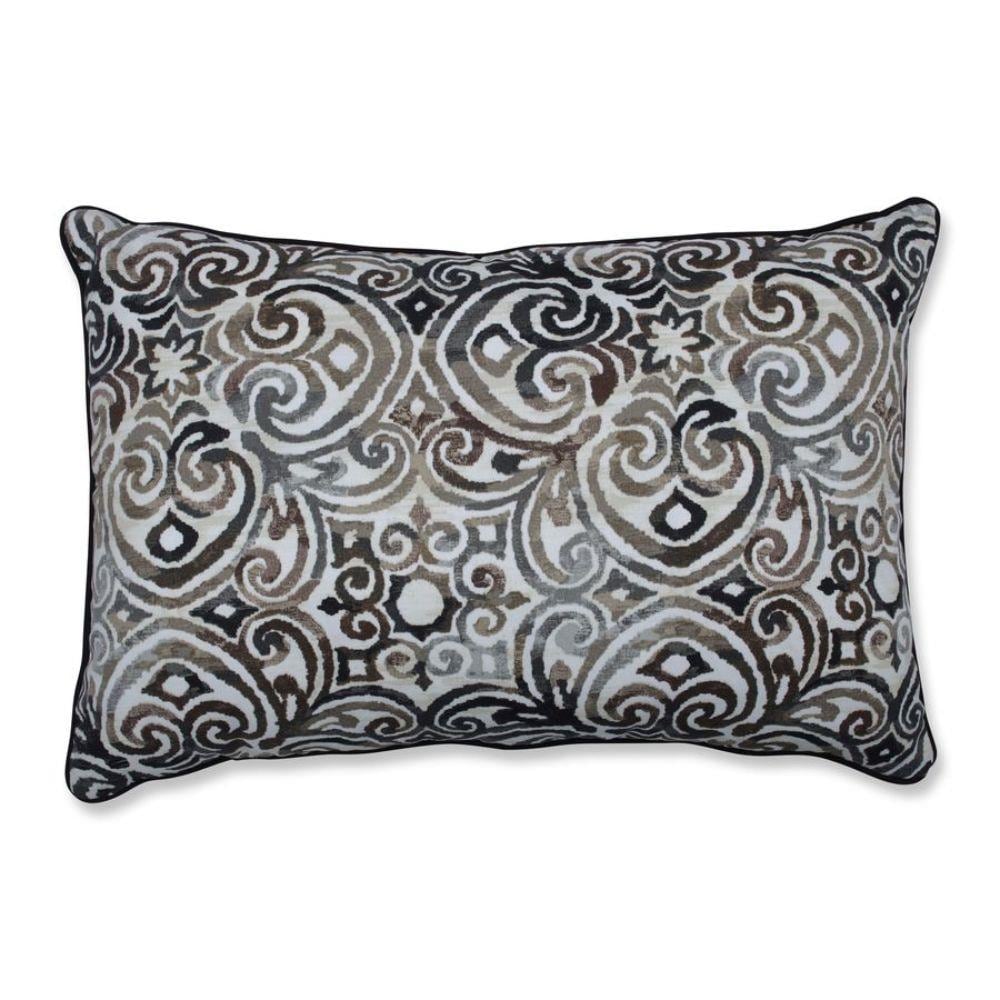 Pillow Perfect Corinthian Driftwood 2-Piece 16-1/2-in x 24-1/2-in Black ...