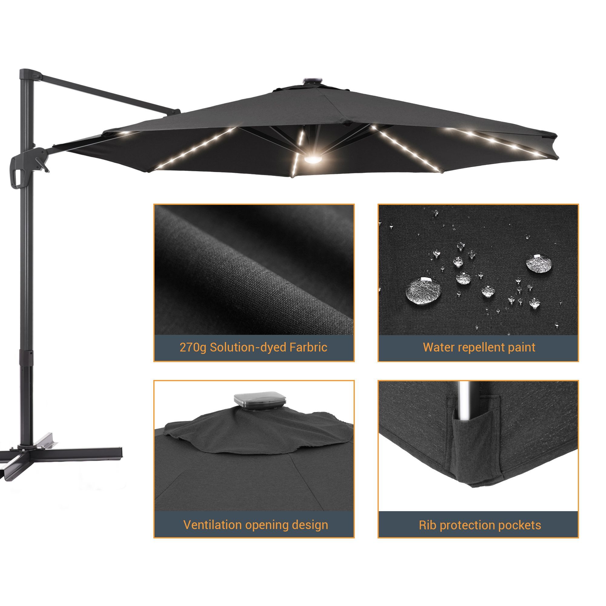 Sonkuki SD-132BK-LED Umbrellas-2 - View #2