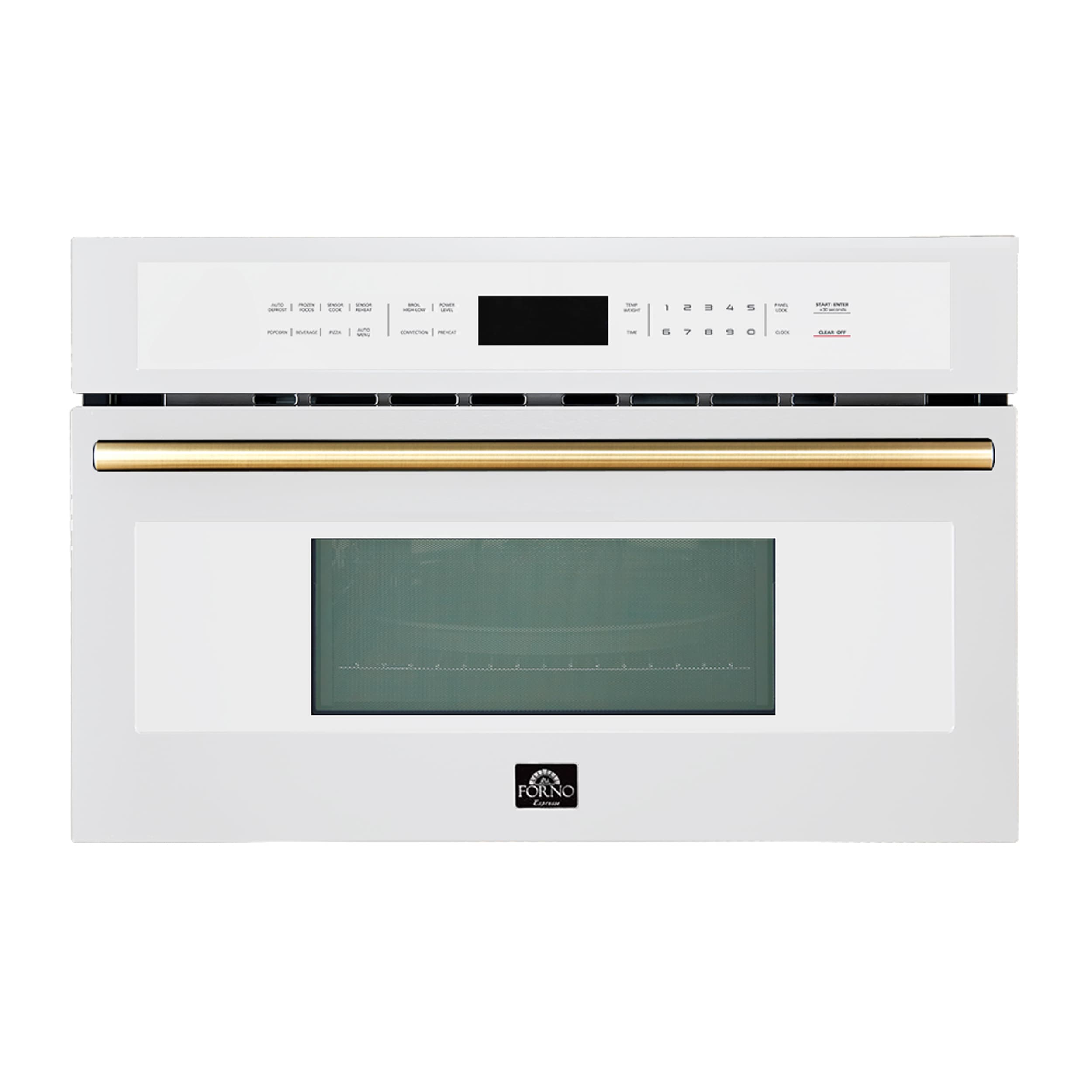 FORNO FMWDR3093-30WHT Oliena 1750 Watt Compact Oven 1.6-cu ft 1000 -Watt 30-in Built-In Microwave with Sensor Cooking Controls ( White )
