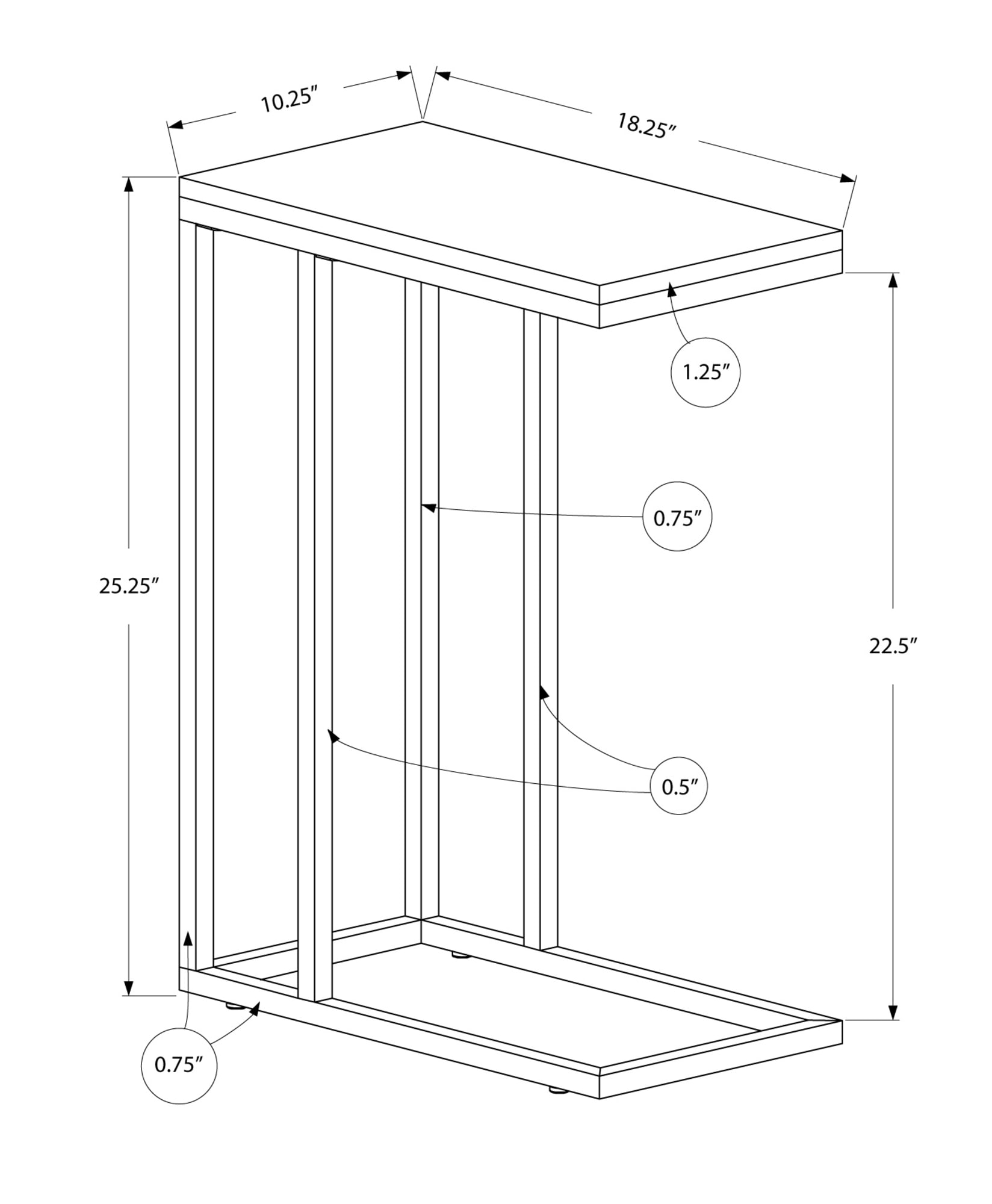 Monarch Specialties I 3030 End-Tables - View #5